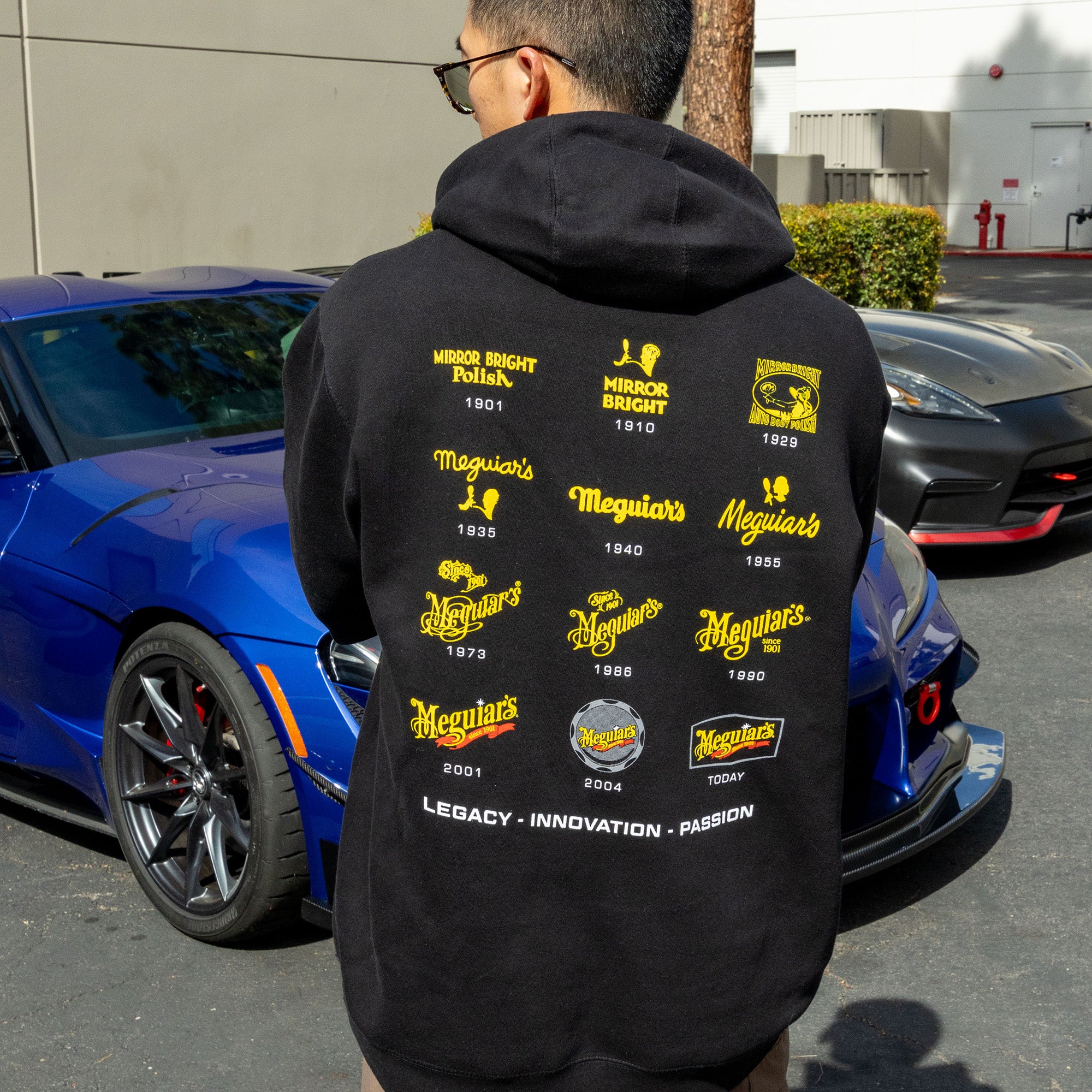 Meguiar's Logo Evolution Hoodie - Reflecting 125 Years of Passion