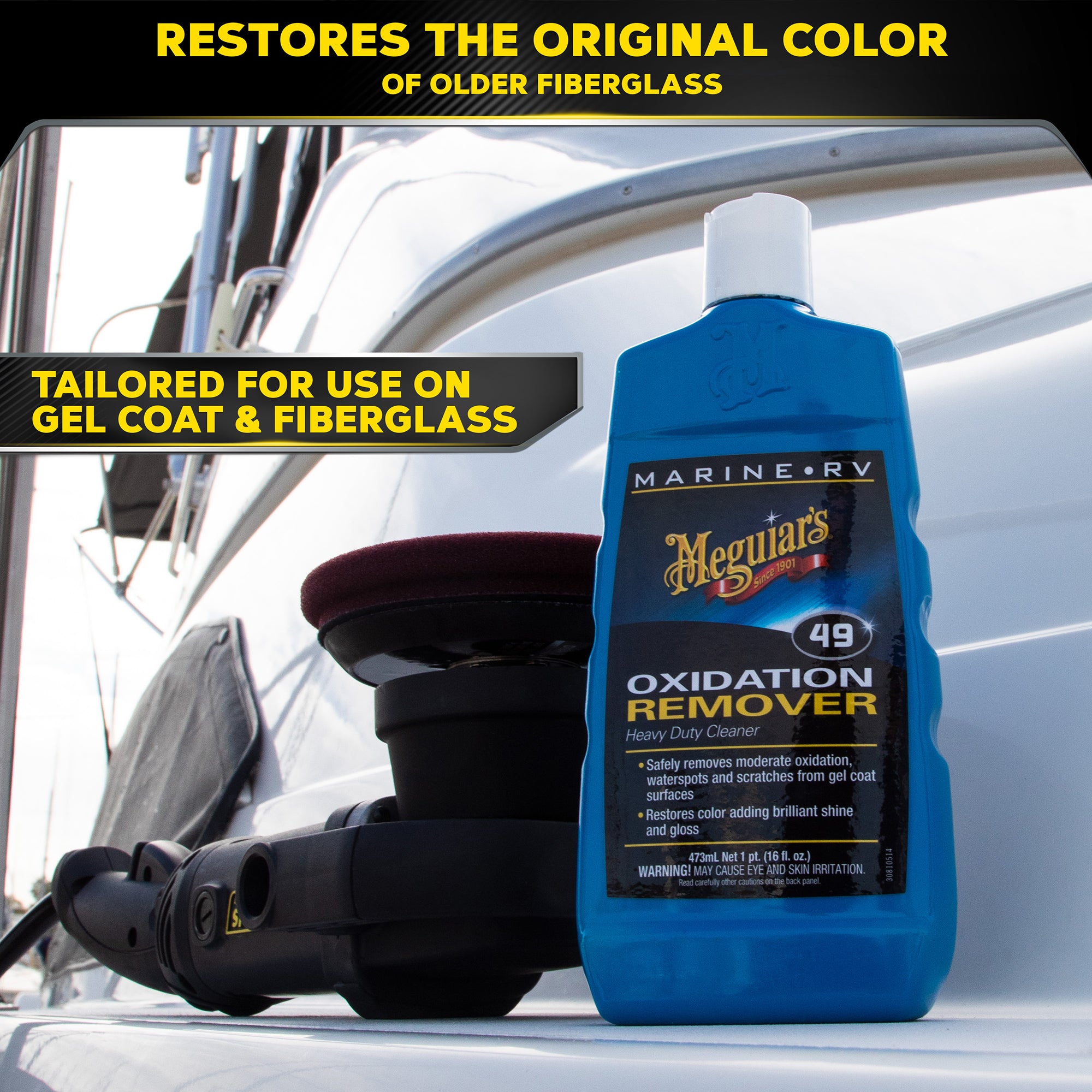 Meguiar's Marine/RV Mirror Glaze HD Oxidation Remover, #49 - 16 oz.