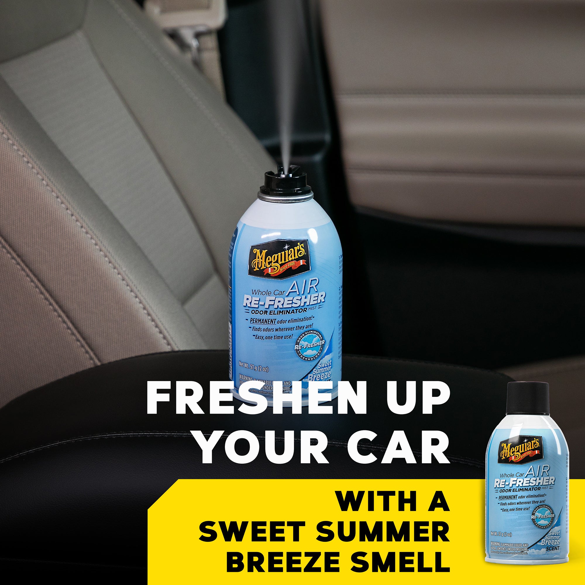 Meguiar's Whole Car Air Refresher Odor Eliminator - Summer Breeze Scent