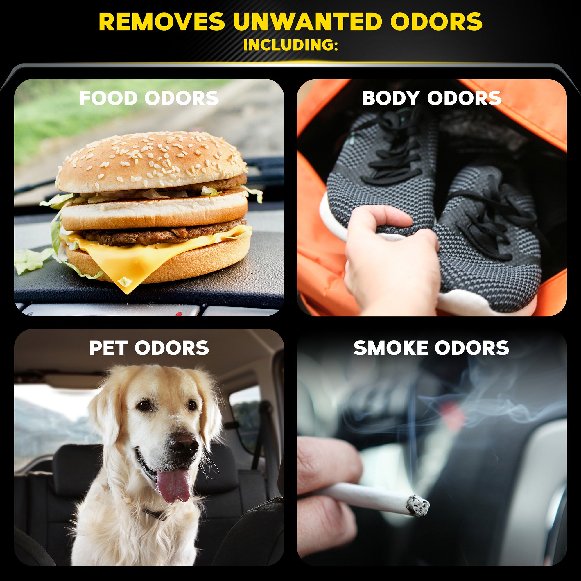 Meguiar's Whole Car Air Refresher Odor Eliminator - Black Chrome Scent