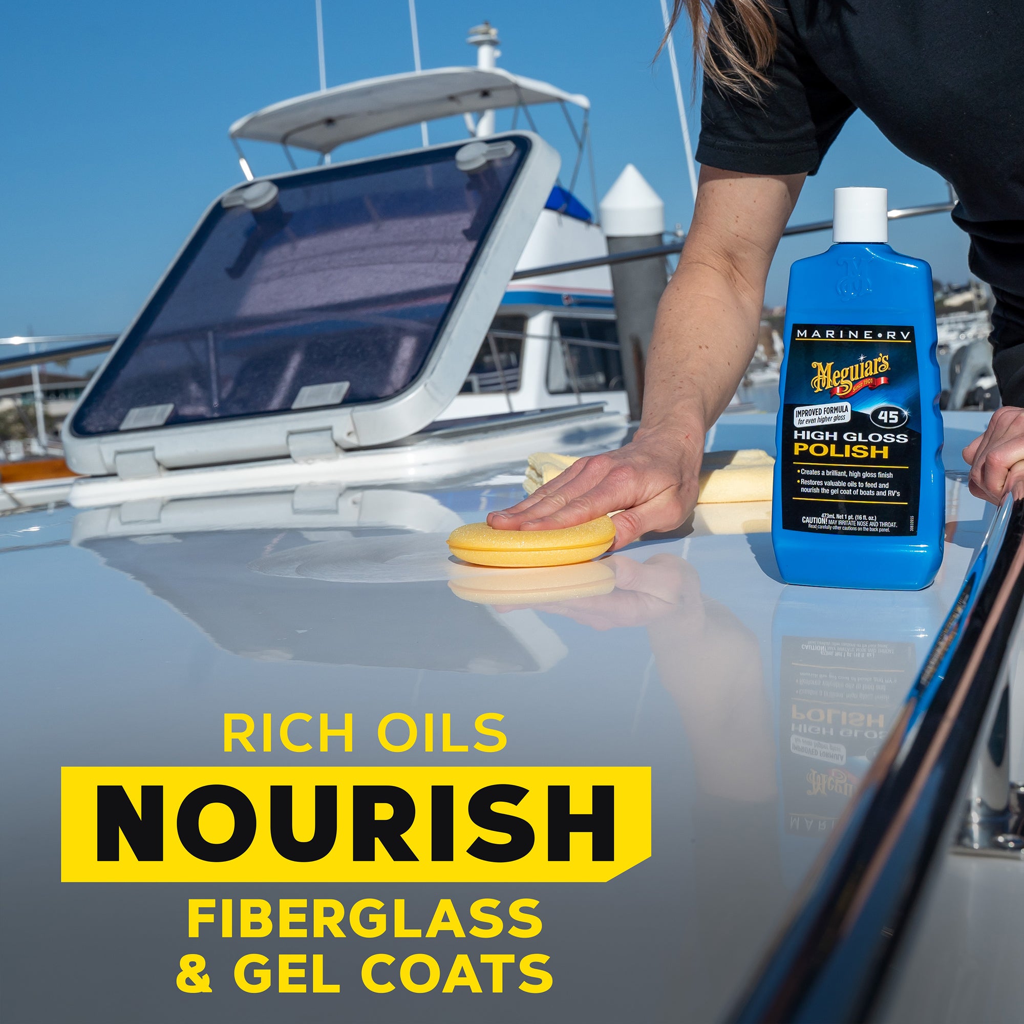Meguiar's Marine/RV Polish & Gloss Enhancer, #45 - 16 oz.