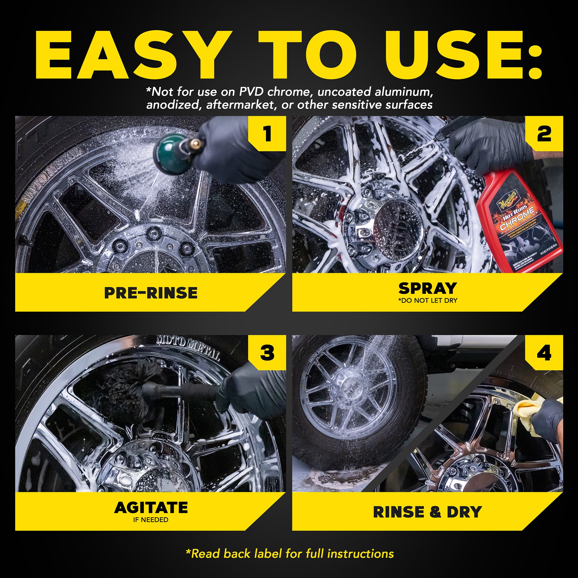 Meguiar's Hot Rims Chrome Wheel Cleaner - 24 oz.