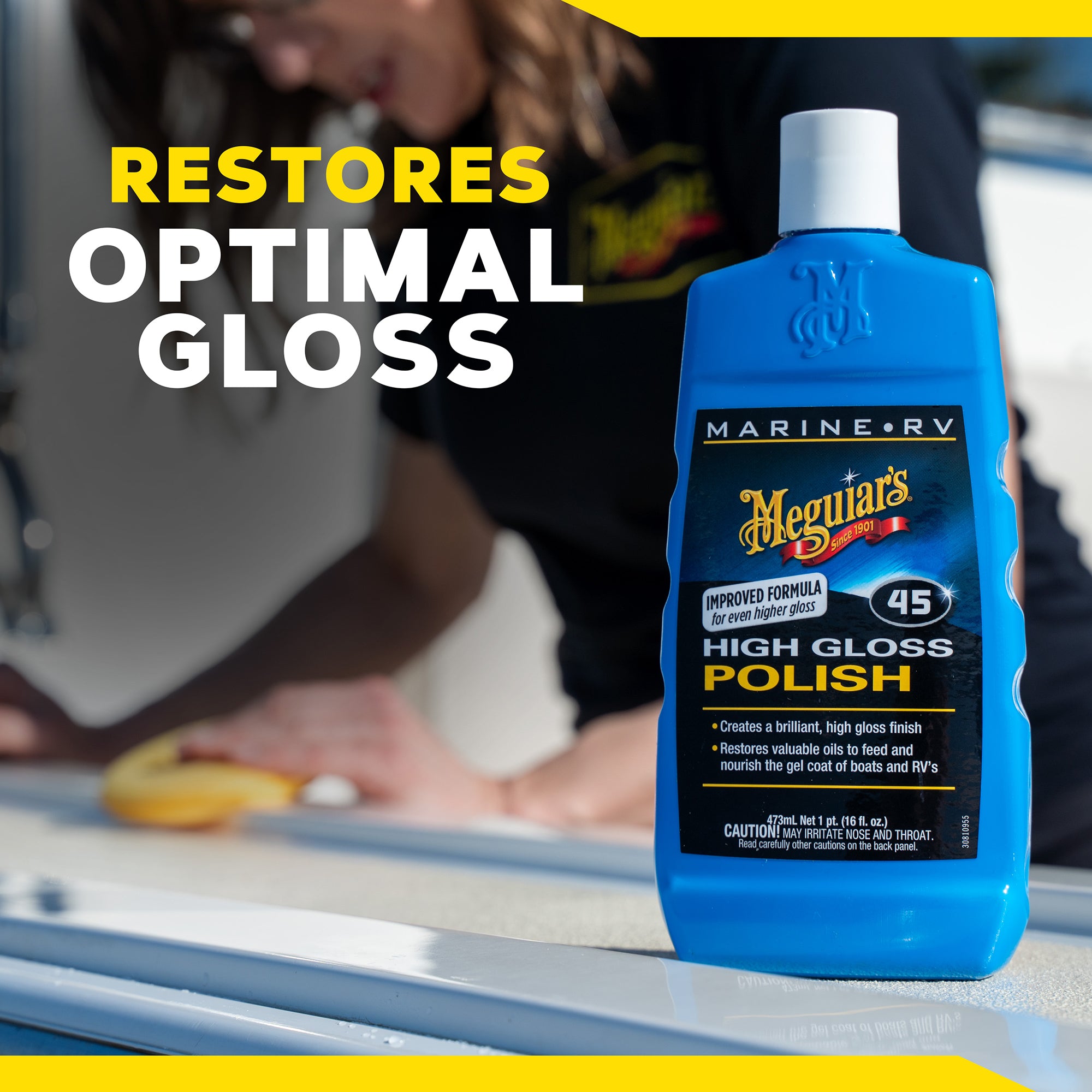 Meguiar's Marine/RV Polish & Gloss Enhancer, #45 - 16 oz.