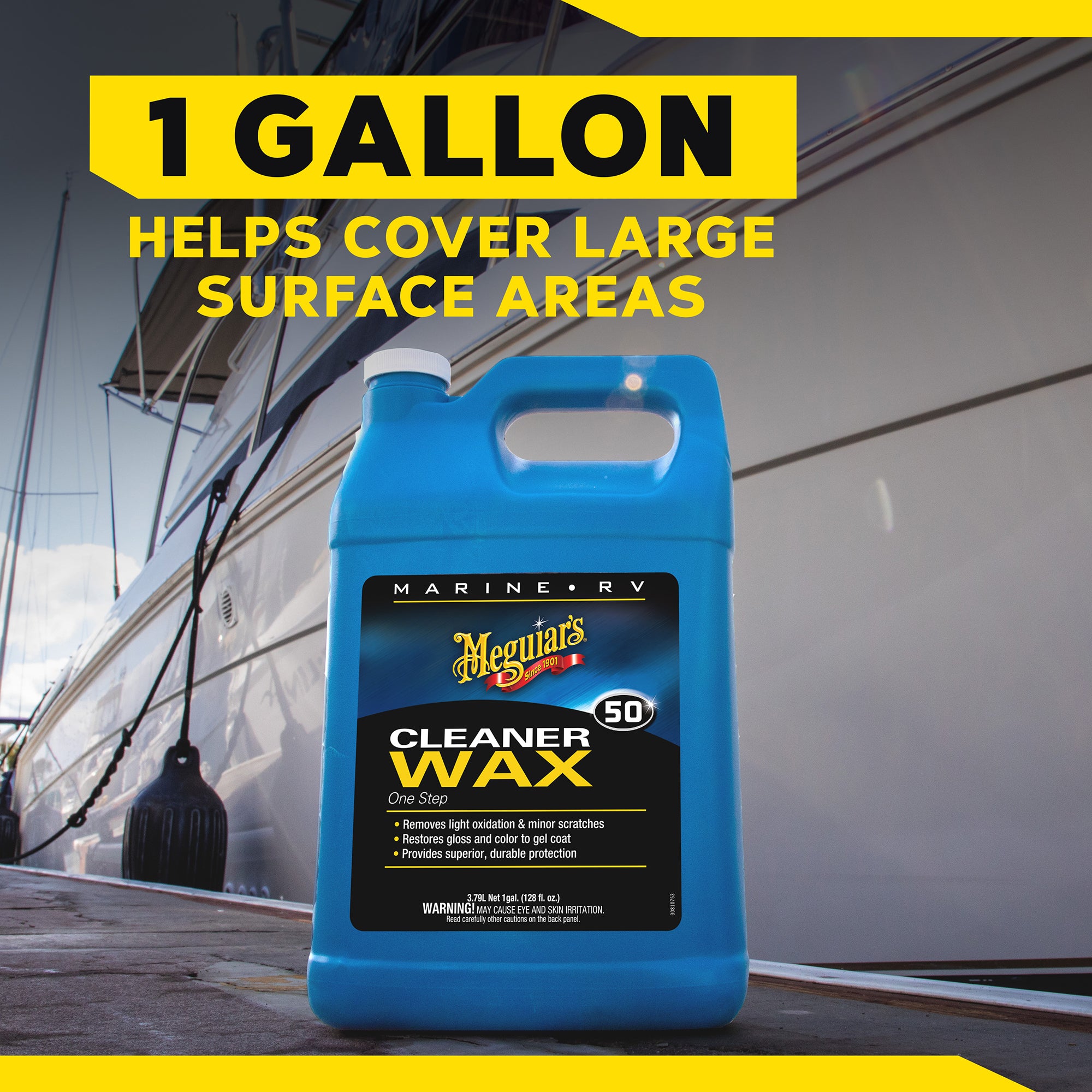 Meguiar's Marine/RV One Step Cleaner Wax, #50 - 1 gal.