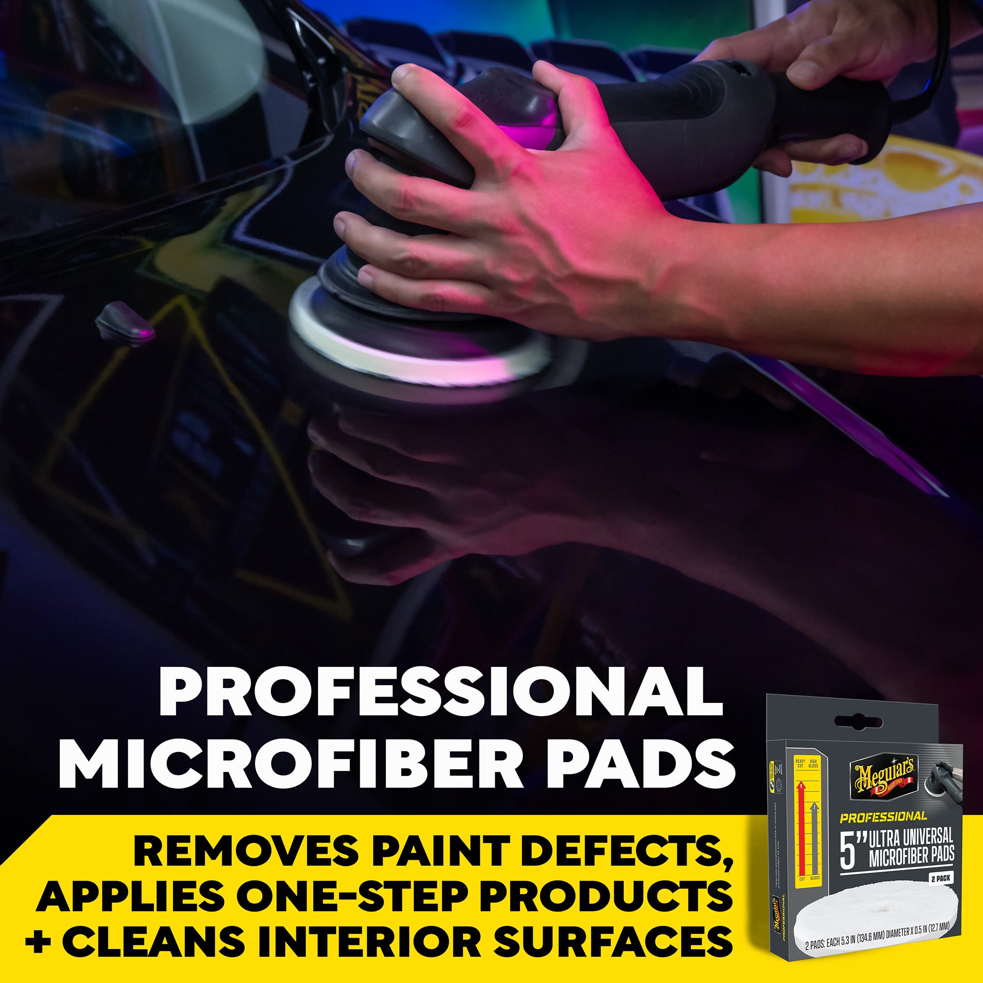 Meguiar's Professional Ultra Universal Microfiber Pads, M5MFP2 - 5" (2 pack)