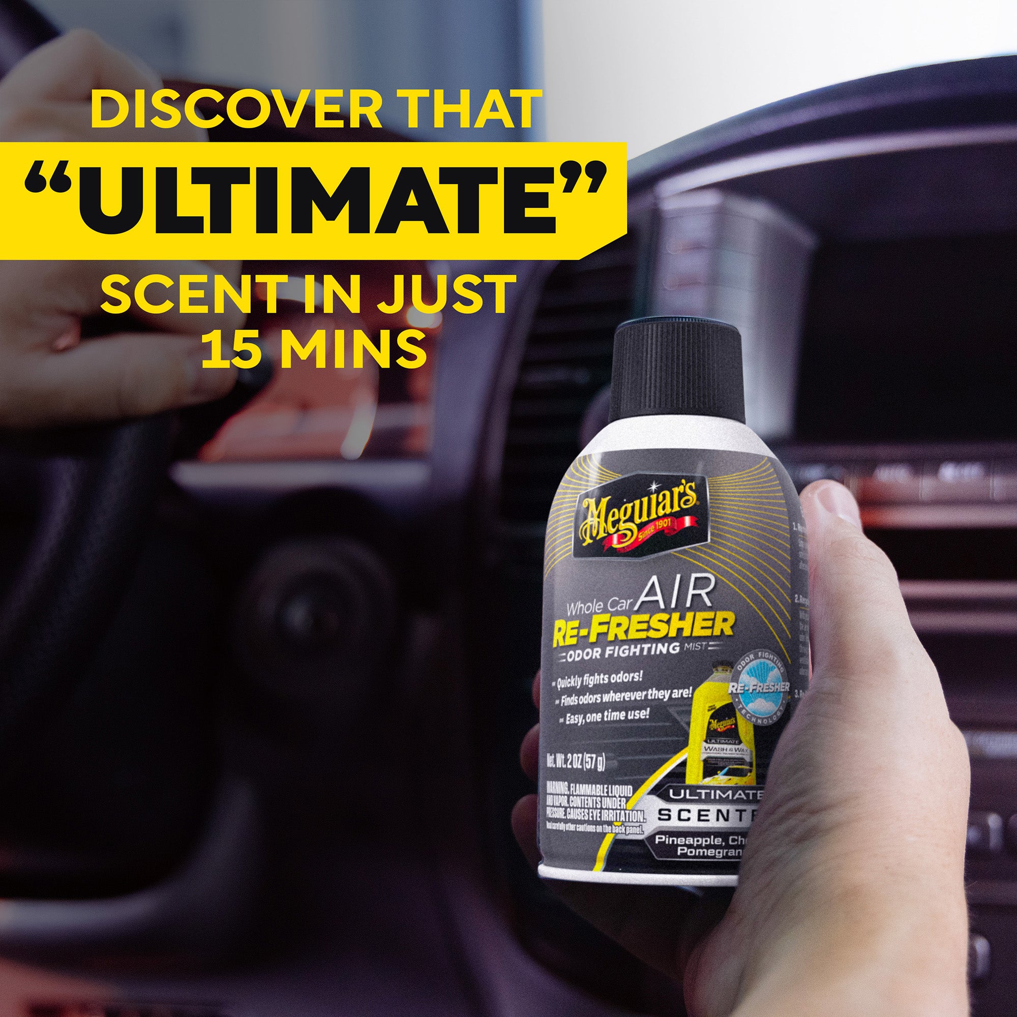 Meguiar's Whole Car Air Refresher - Ultimate Scent (Pinapple, Cherry & Pomegranate)