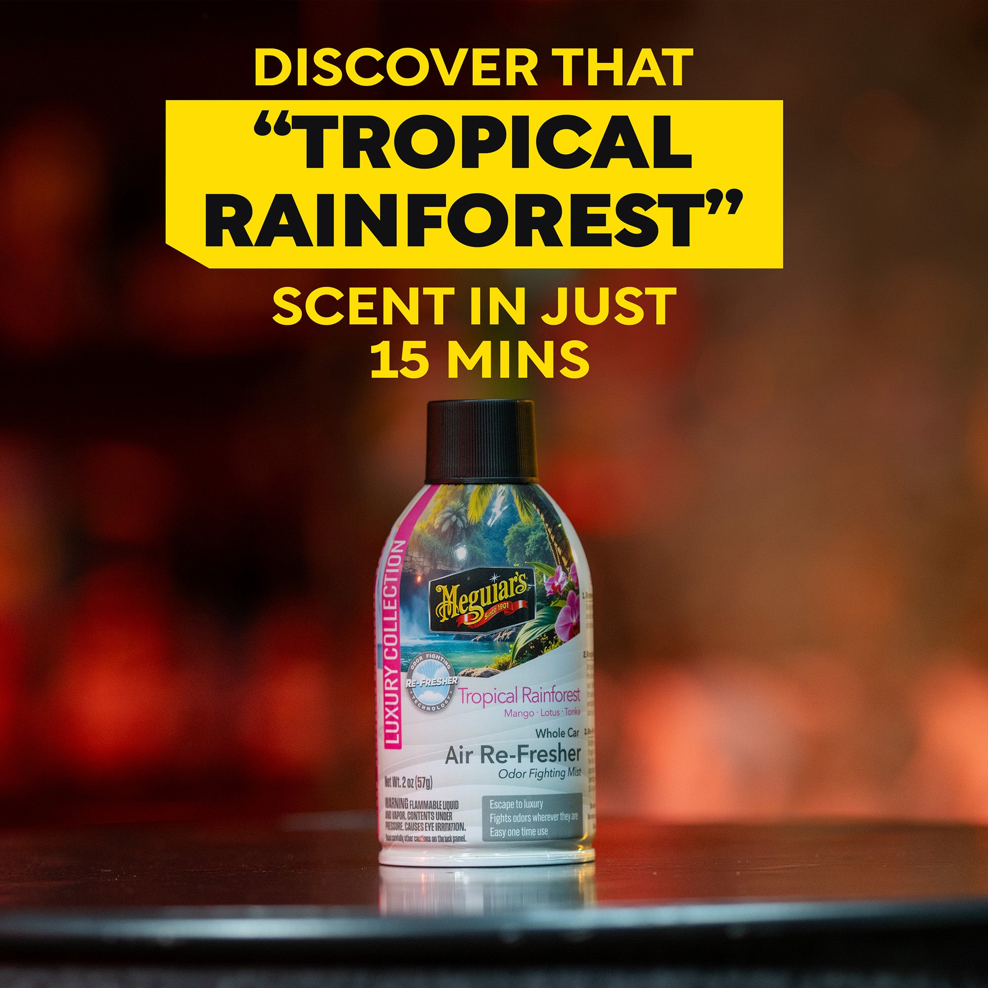 Meguiar's Whole Car Air Refresher Odor Eliminator - Tropical Rainforest Scent