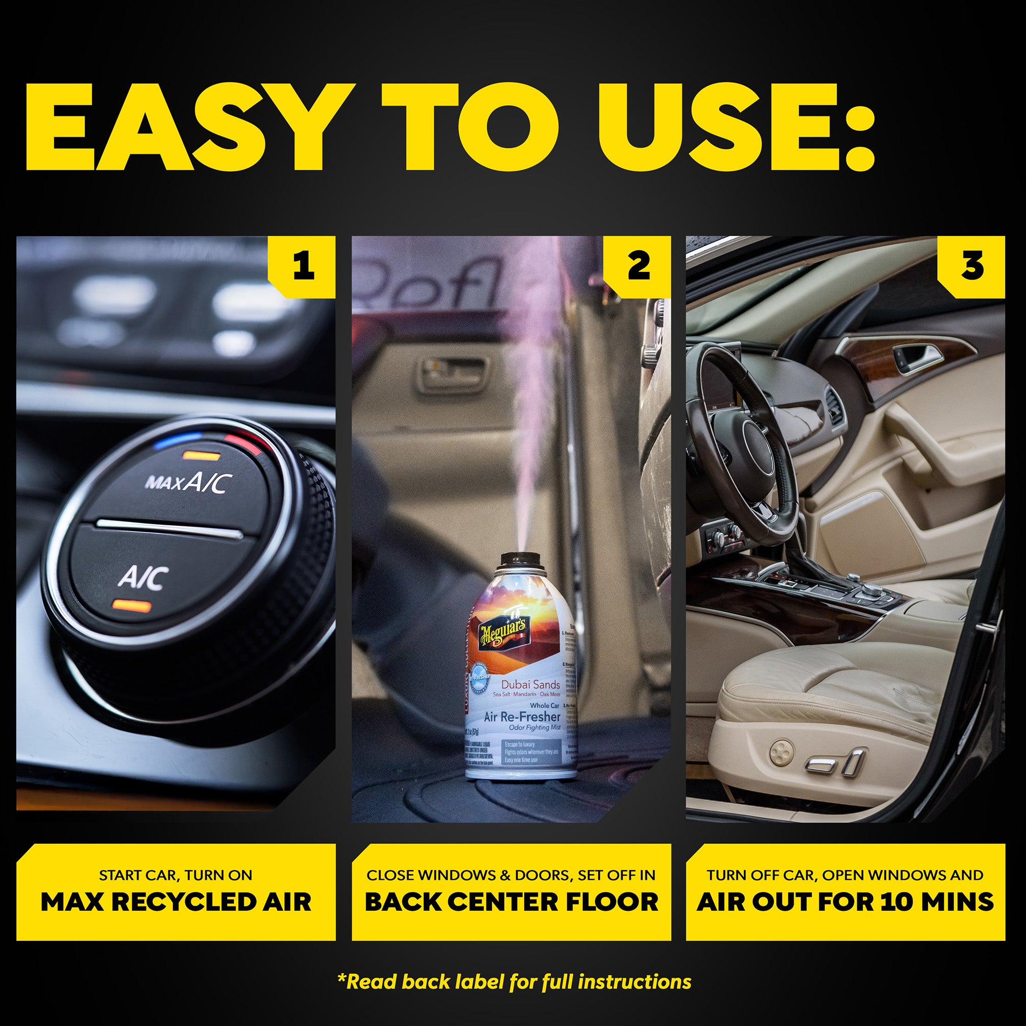 Meguiar's Whole Car Air Refresher Odor Eliminator - Dubai Sands Scent
