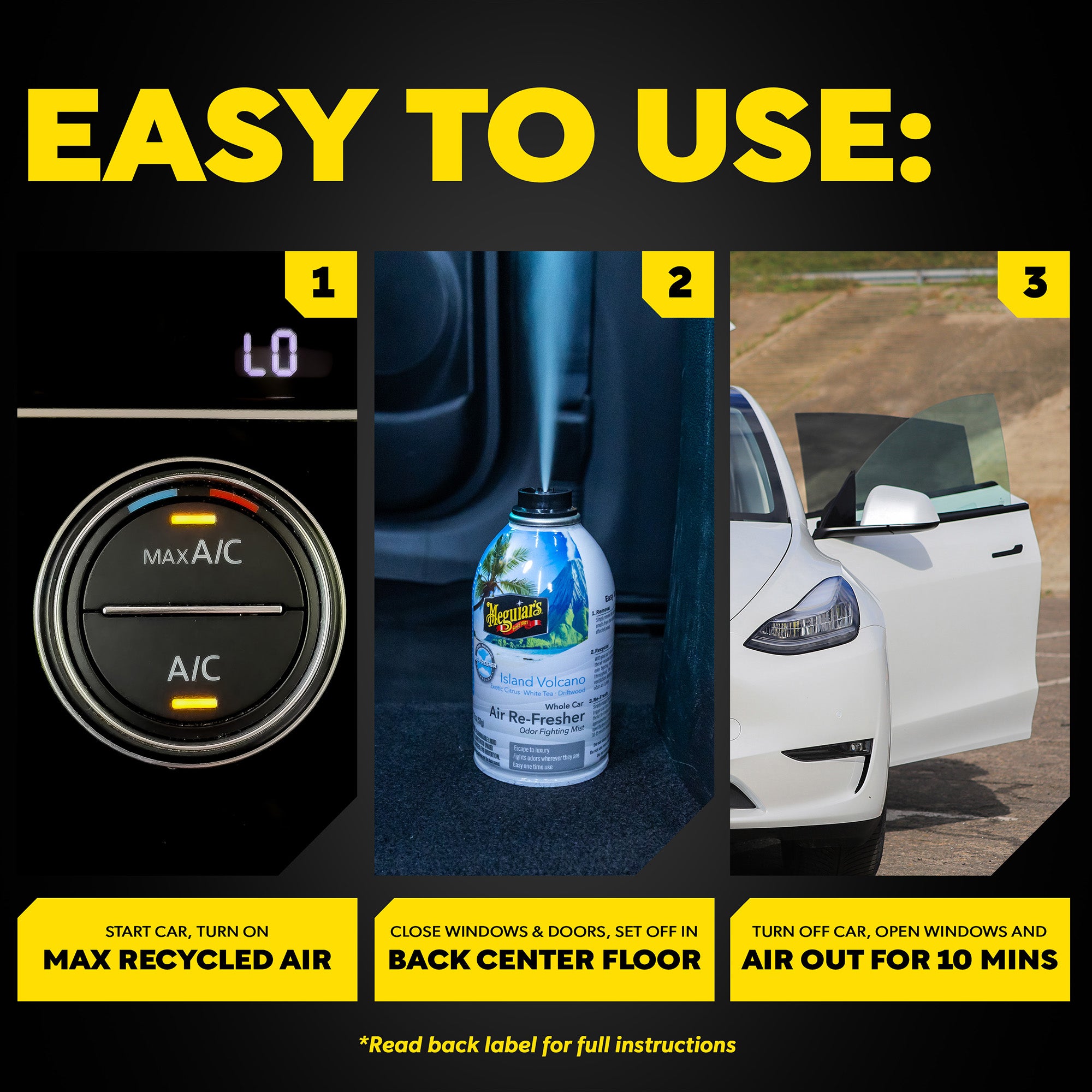 Meguiar's Whole Car Air Refresher Odor Eliminator - Island Volcano Scent