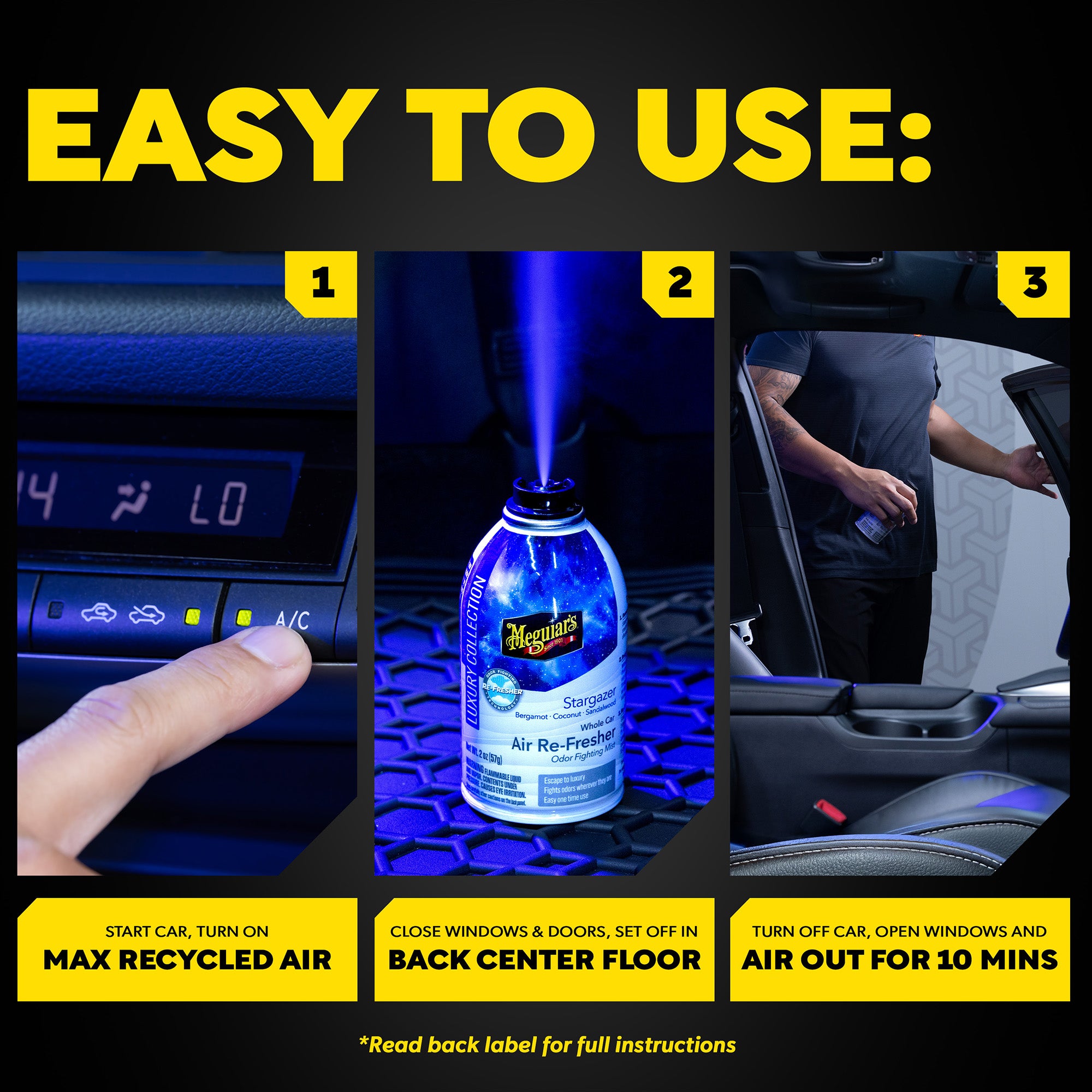 Meguiar's Whole Car Air Refresher Odor Eliminator - Stargazer Scent