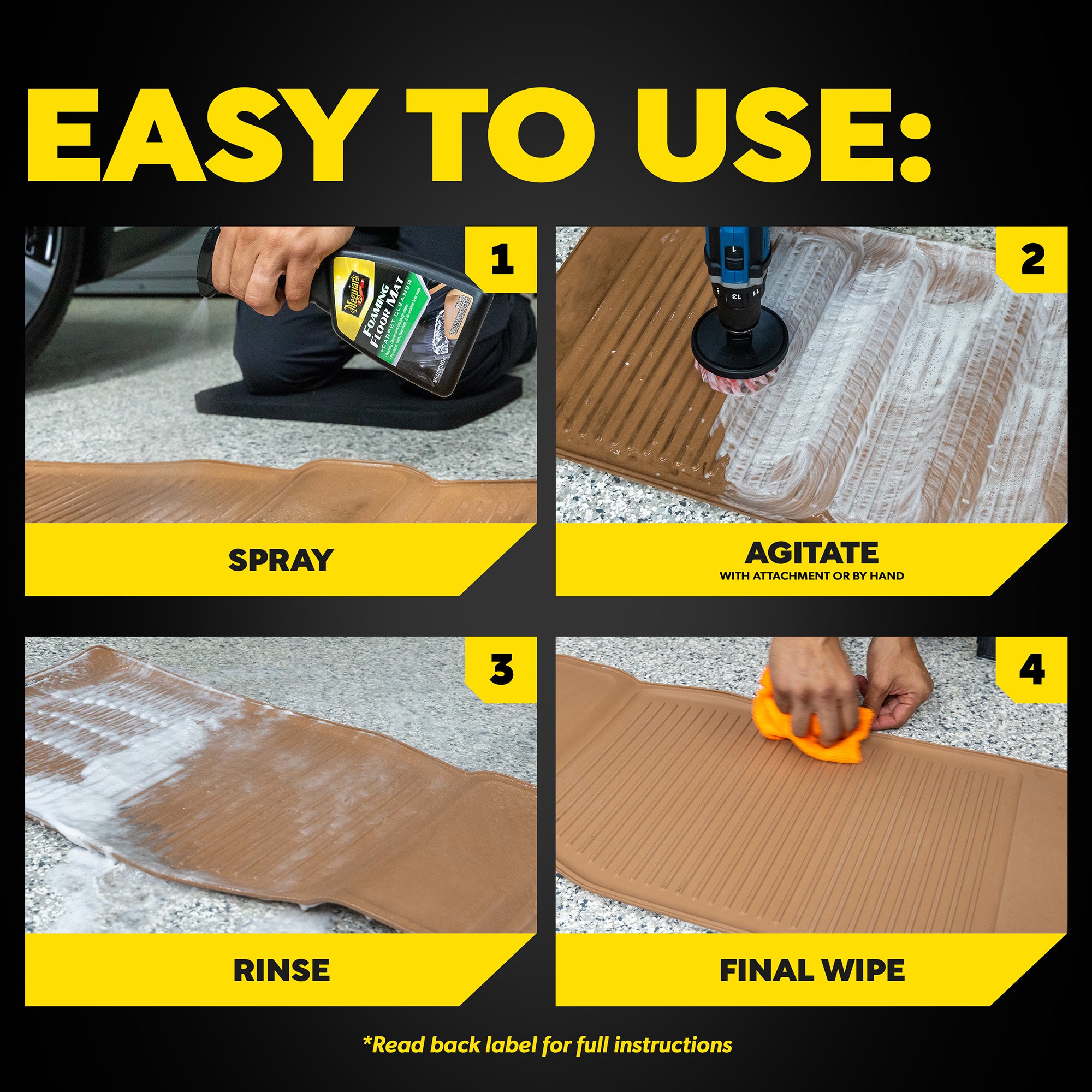 Meguiar's Foaming Floor Mat + Carpet Cleaner - 16 oz.