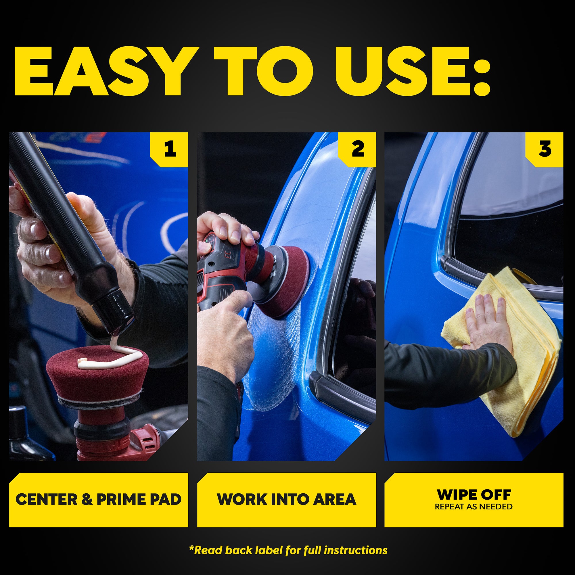 Meguiar's Professional Foam Compounding Pads, M3CFP3 - 3", Red (3 pack)