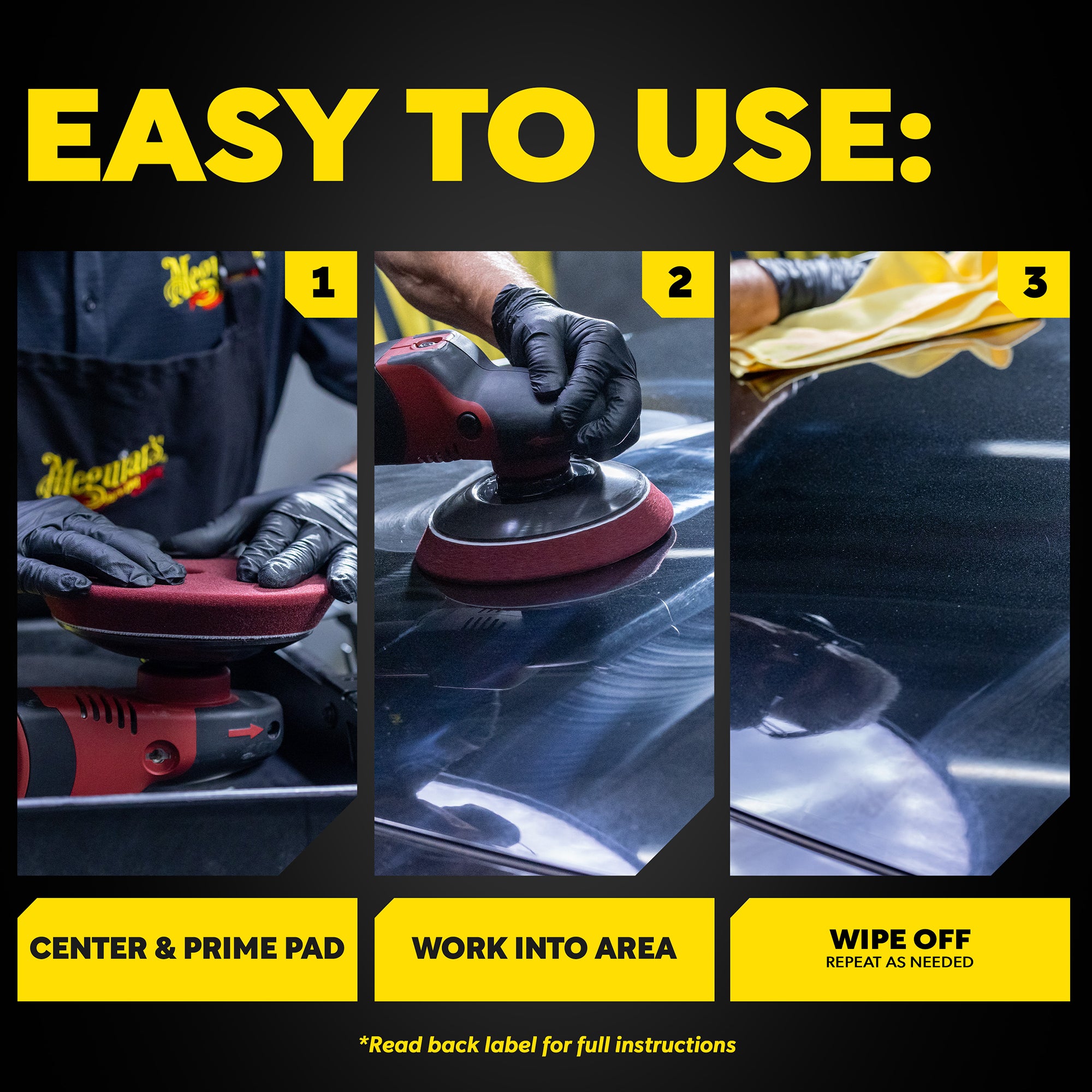 Meguiar's Professional Foam Compounding Pads, M6CFP2 - 6", Red (2 pack)