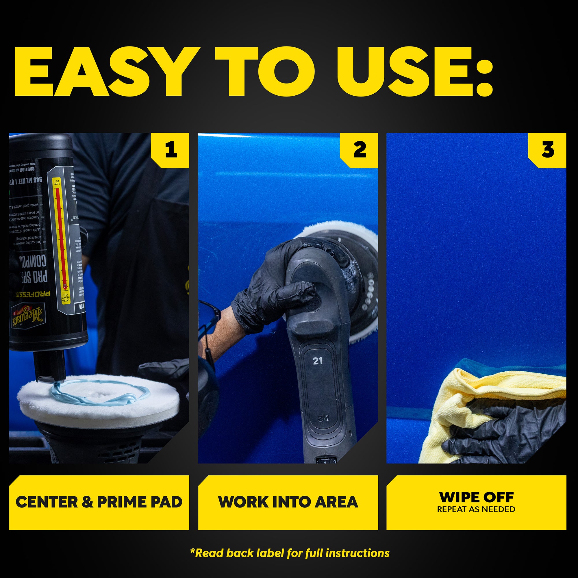 Meguiar's Professional Ultra Universal Microfiber Pads, M6MFP2 - 6" (2 pack)