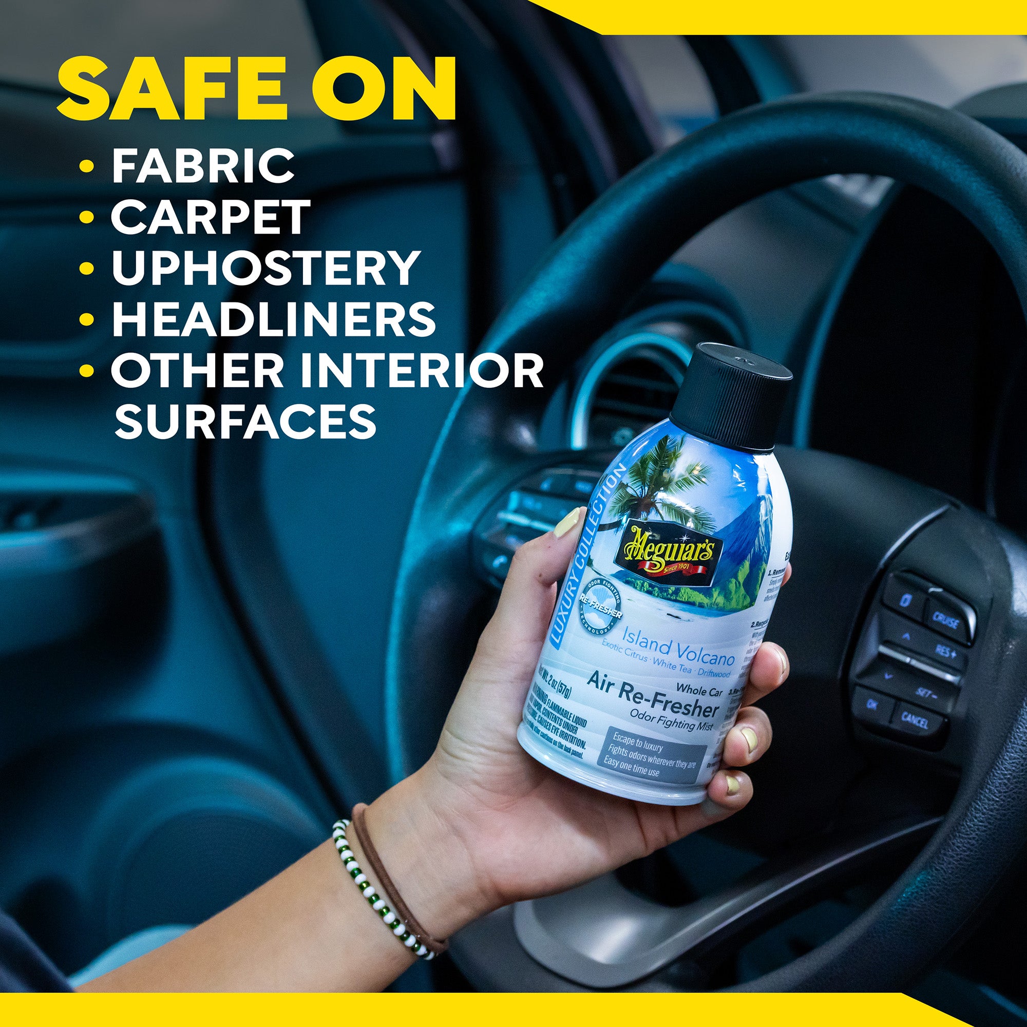 Meguiar's Whole Car Air Refresher Odor Eliminator - Island Volcano Scent