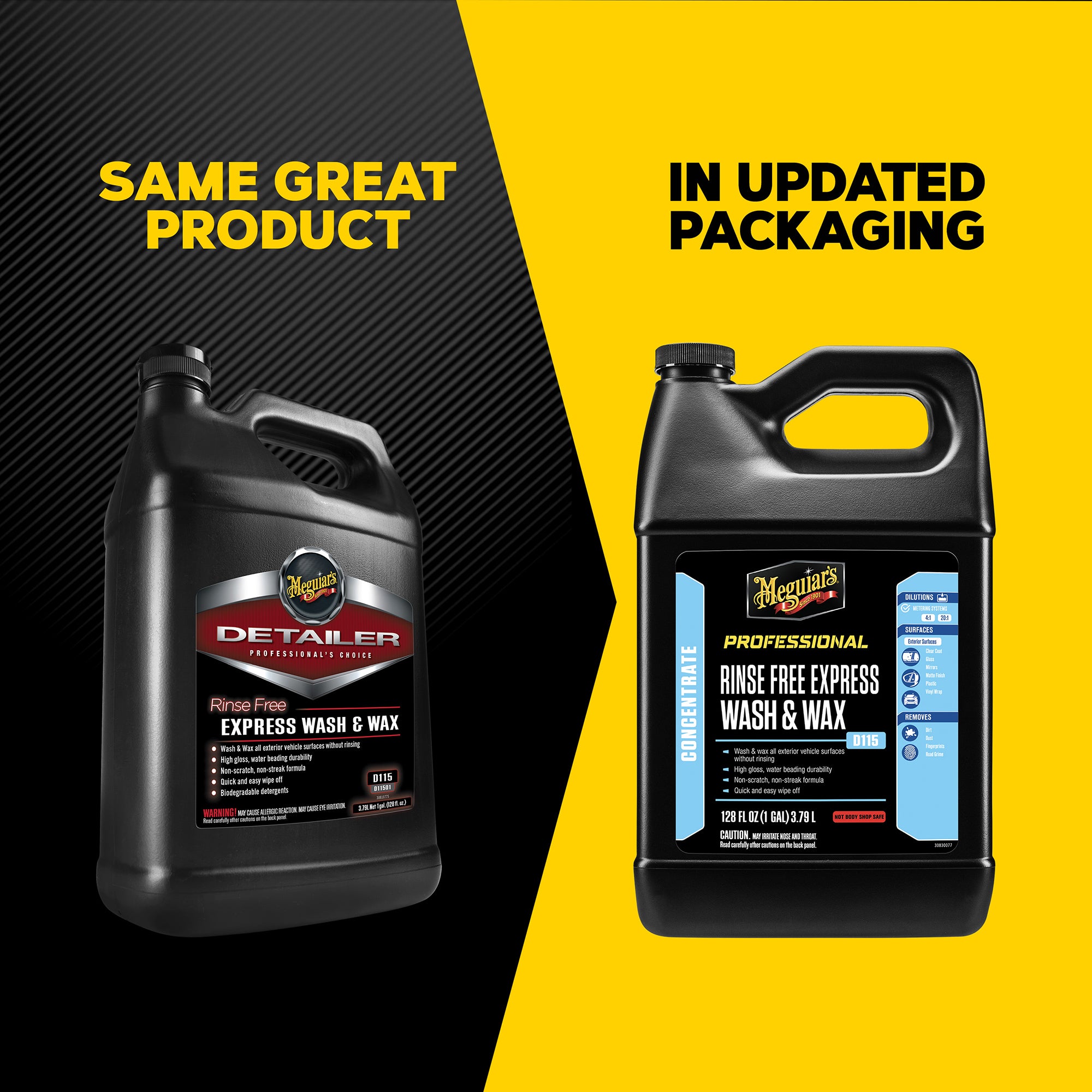 Meguiar's Rinse Free Express Wash & Wax, D115 - 1 gal.