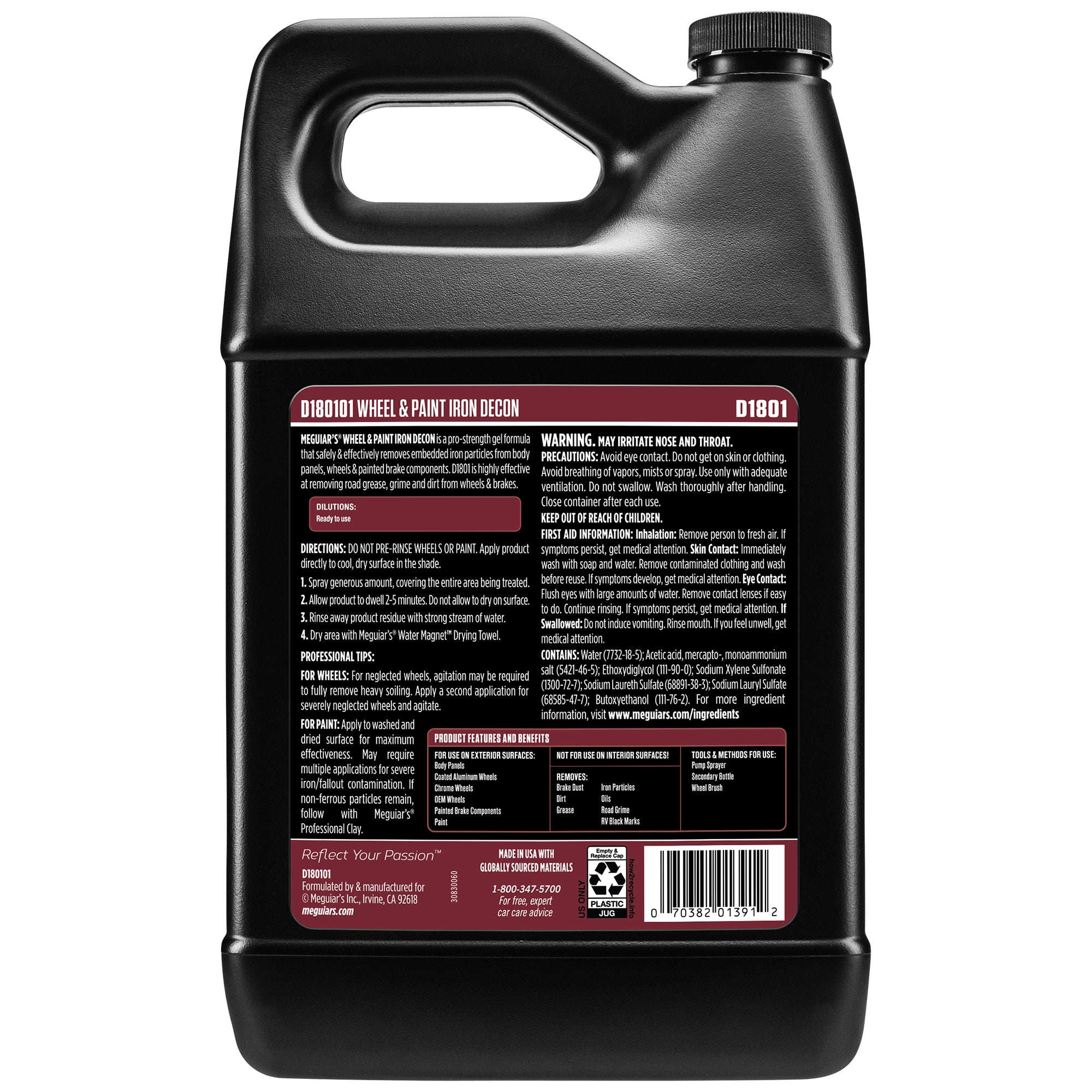 Meguiar's Wheel & Paint Iron Decon, D1801 - 1 gal.