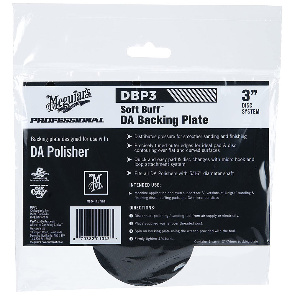 Meguiar's Soft Buff Backing Plate for Orbital/DA Polishers - 3"