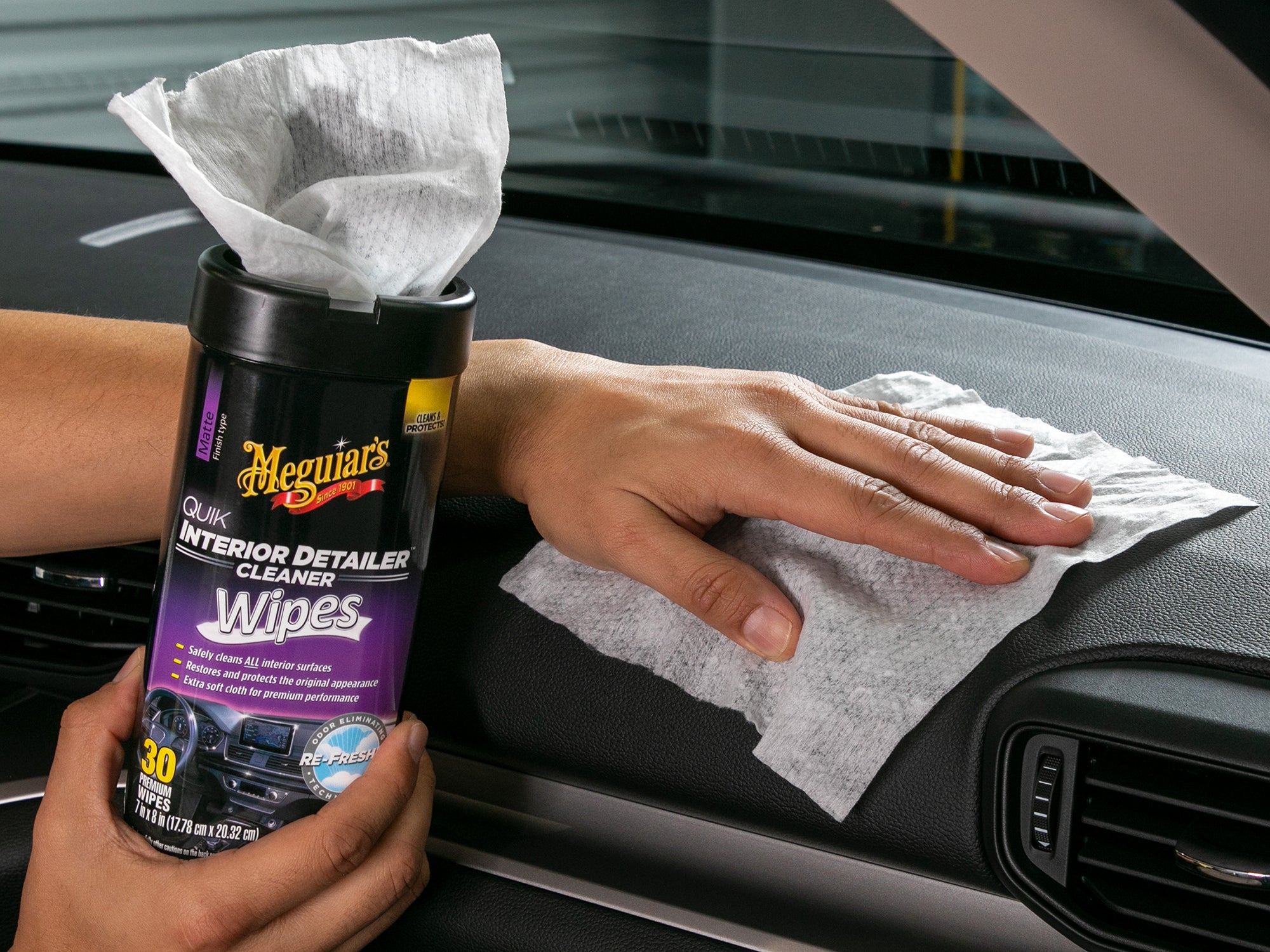 Meguiar's Quik Interior Detailer Wipes - 30 Wipes
