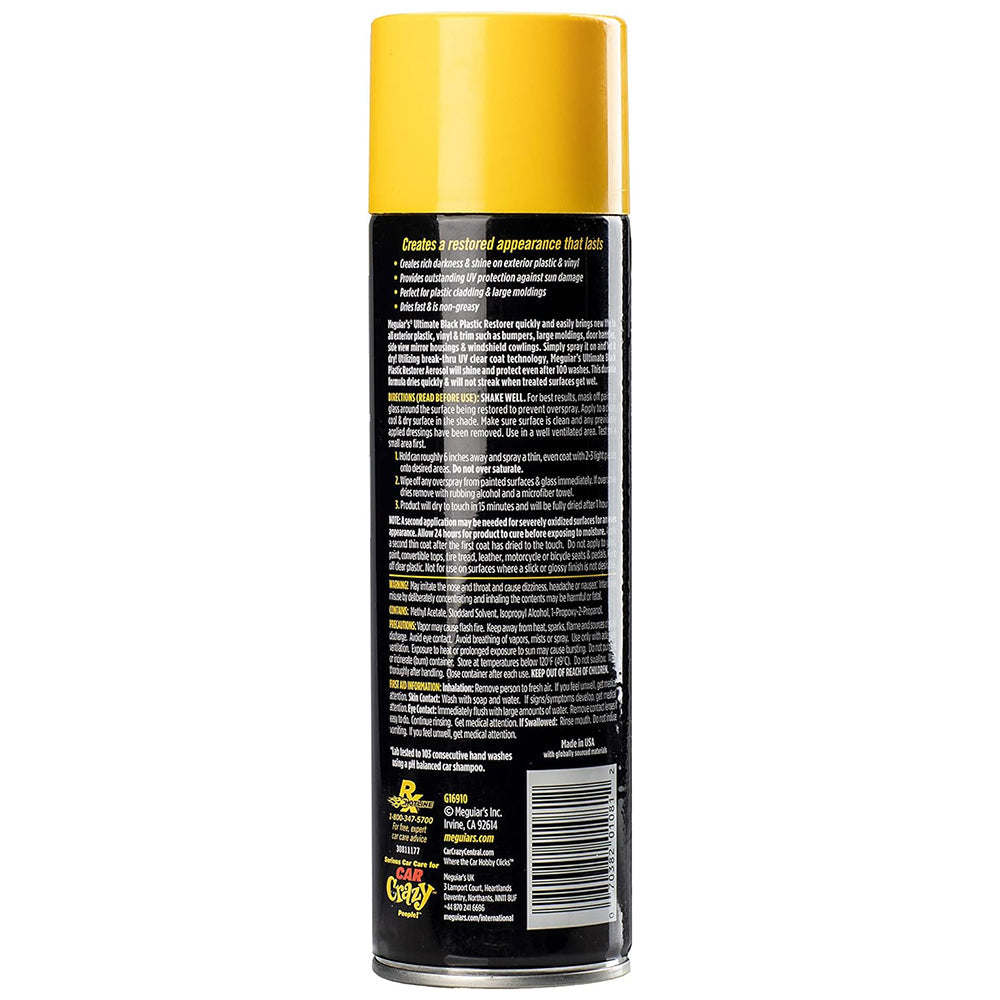 Meguiar's Ultimate Black Plastic Restorer - 10 oz. aerosol