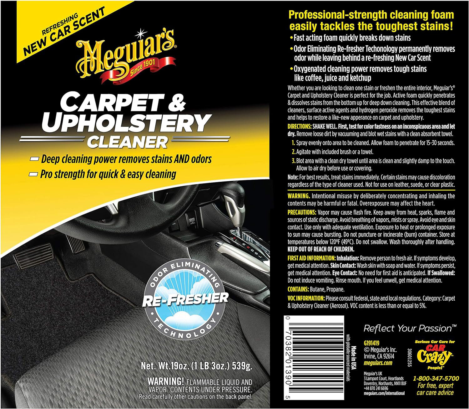 Meguiar's Carpet & Upholstery Cleaner - 19 oz.