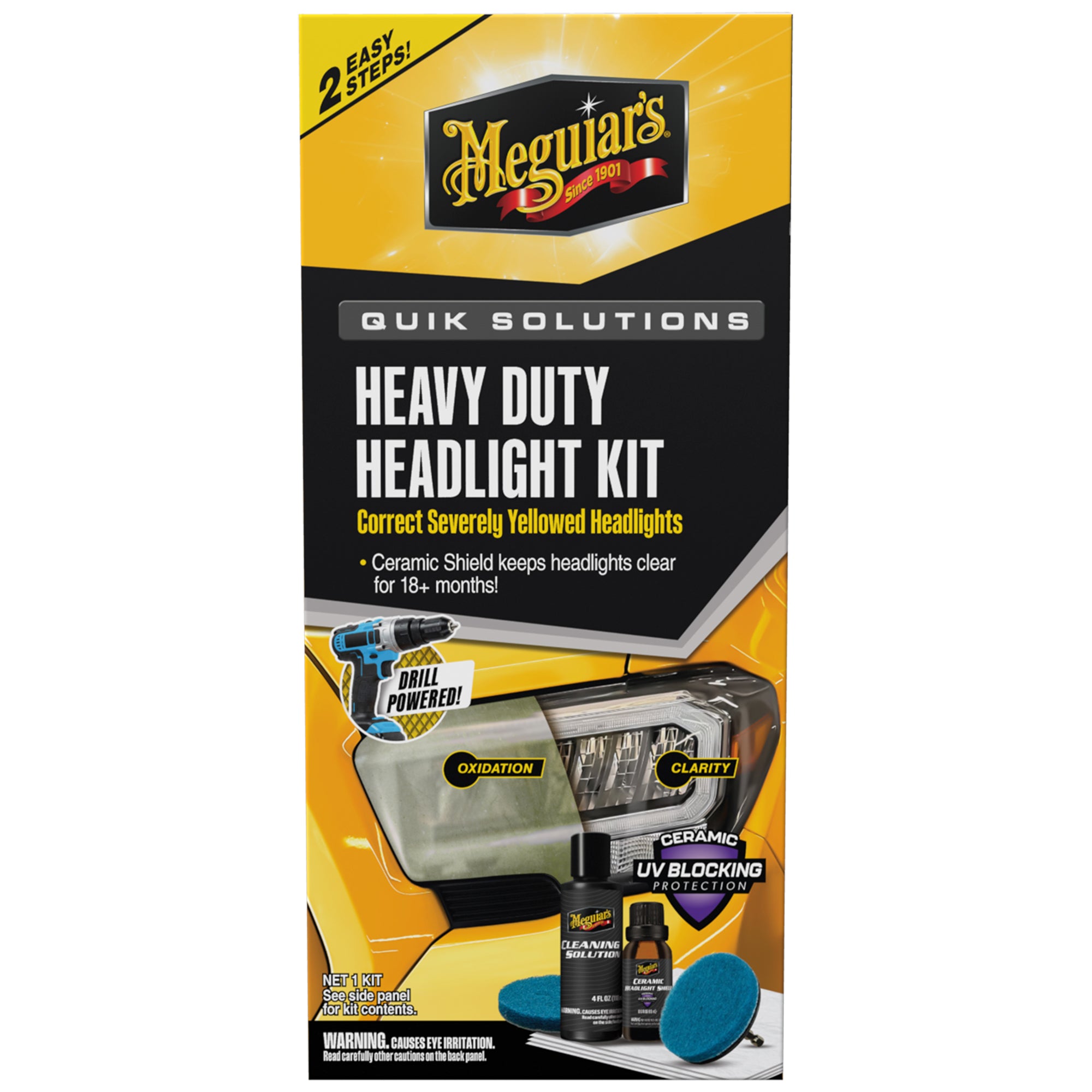Meguiar's Quik Solutions Heavy Duty Headlight Kit