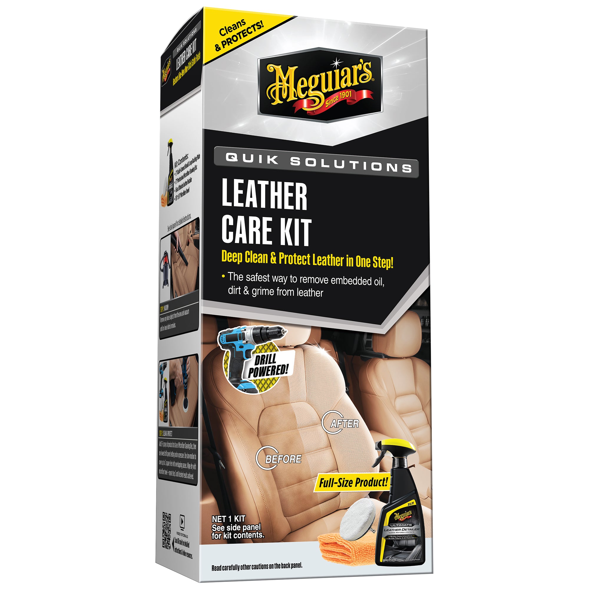Meguiar's Quik Solutions Leather Care Kit