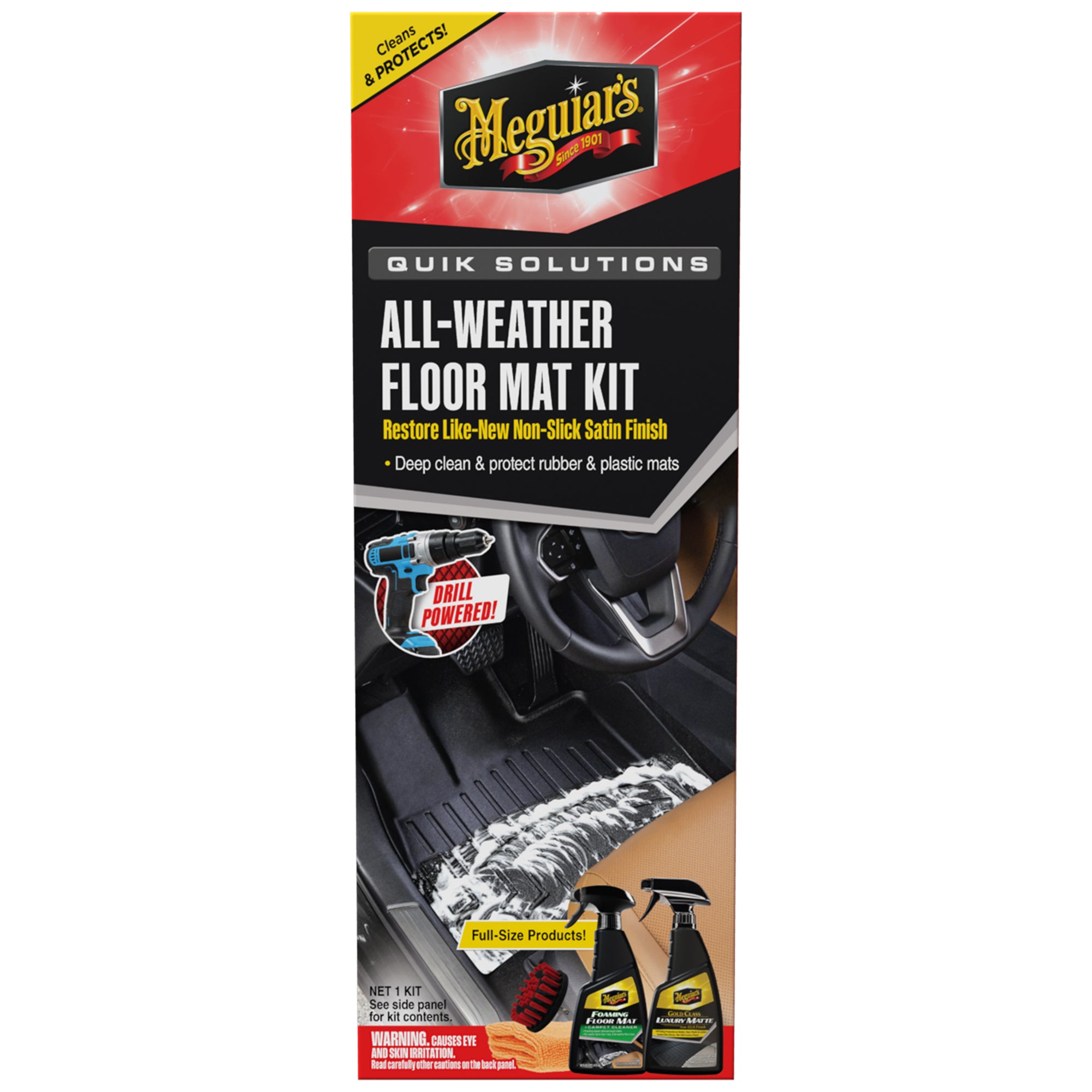 Meguiar's Quik Solutions All-Weather Floor Mat Kit