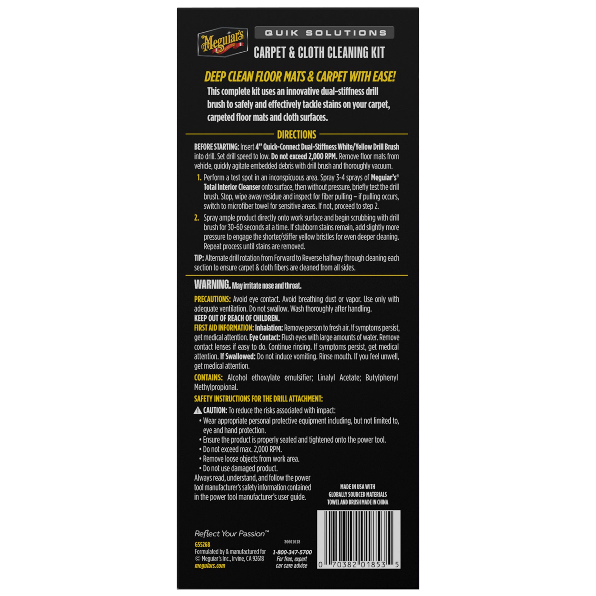 Meguiar's Quik Carpet & Cloth Cleaning Kit