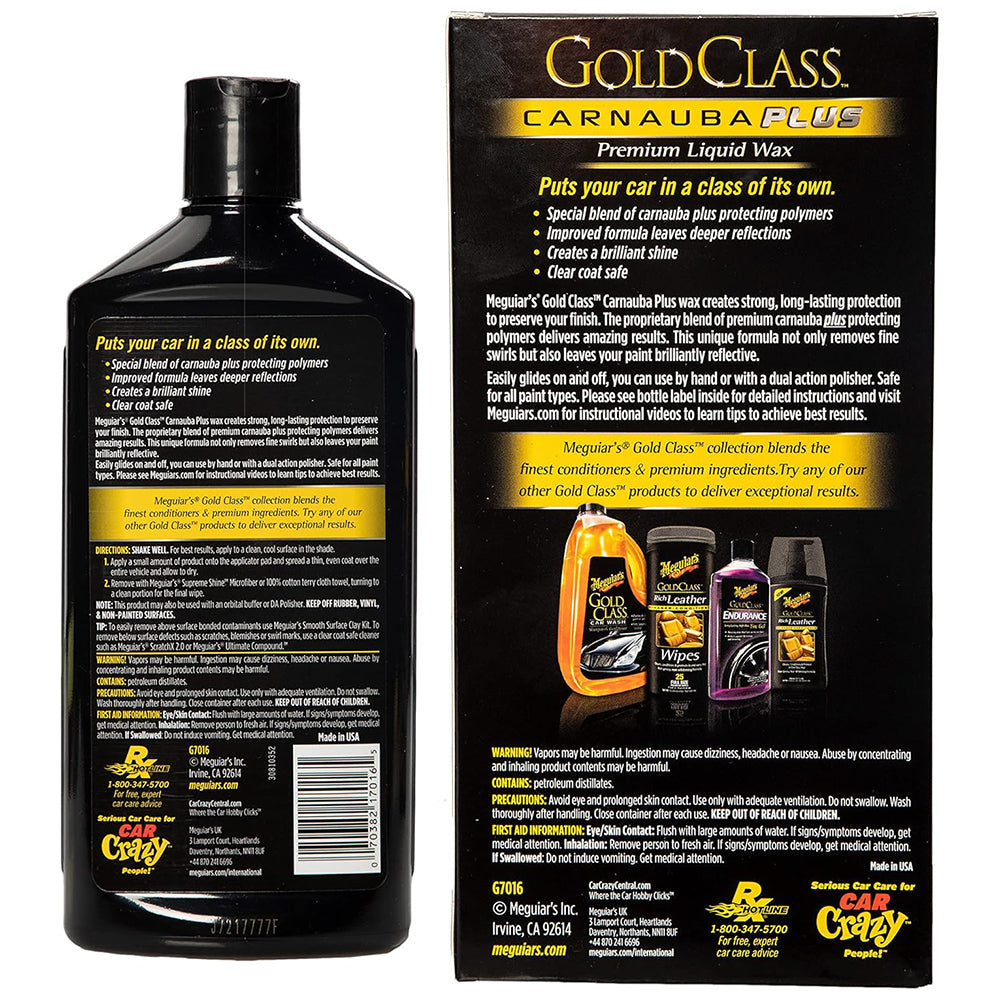 Meguiar's Gold Class Carnauba Plus Premium Liquid Wax - 16 oz.