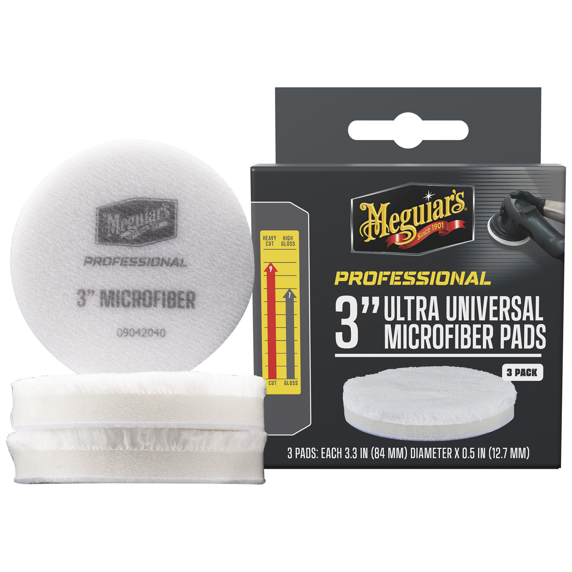 Meguiar's Professional Ultra Universal Microfiber Pads, M3MFP3 - 3" (3 pack)