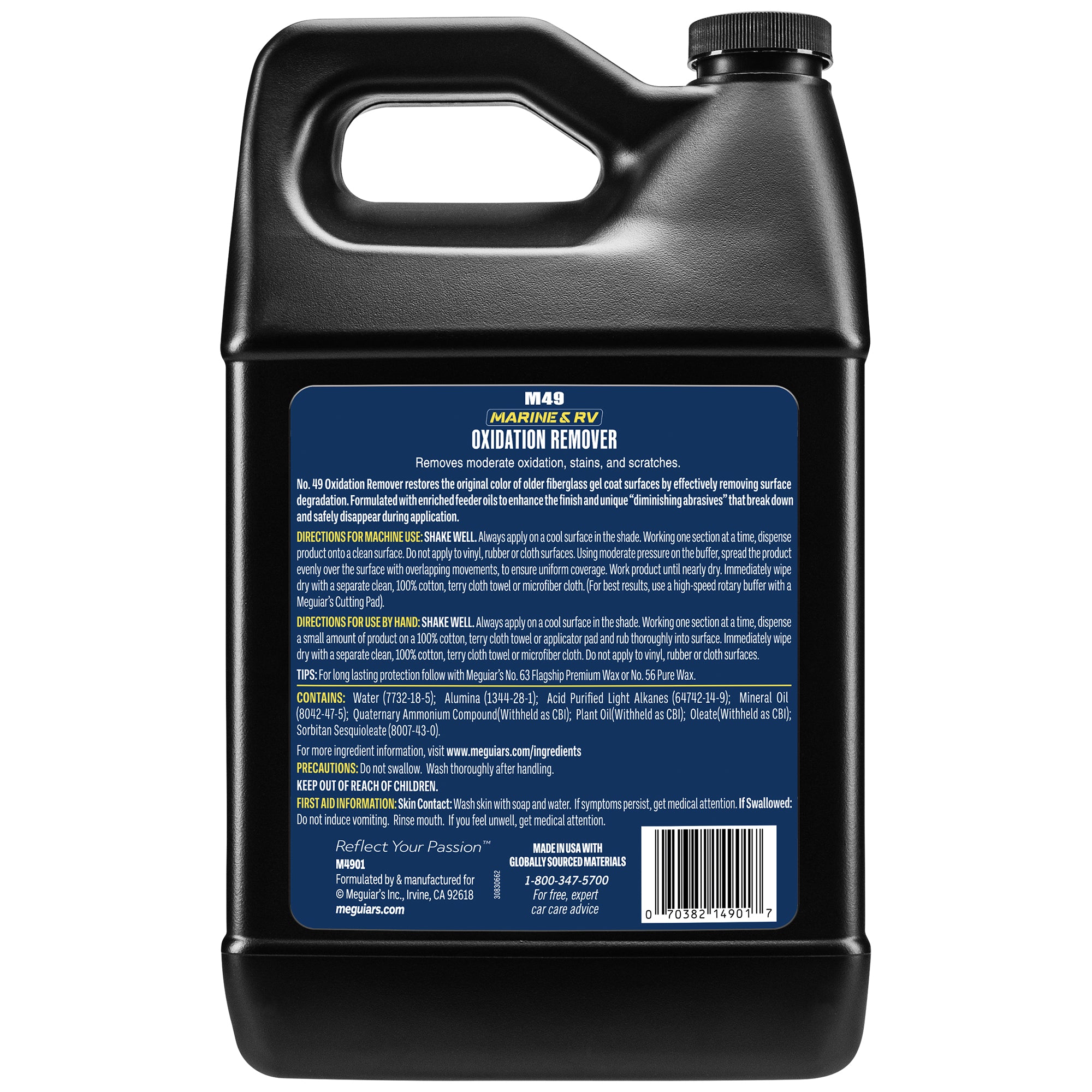 Meguiar's Marine/RV Mirror Glaze HD Oxidation Remover, #49 - 1 gal.