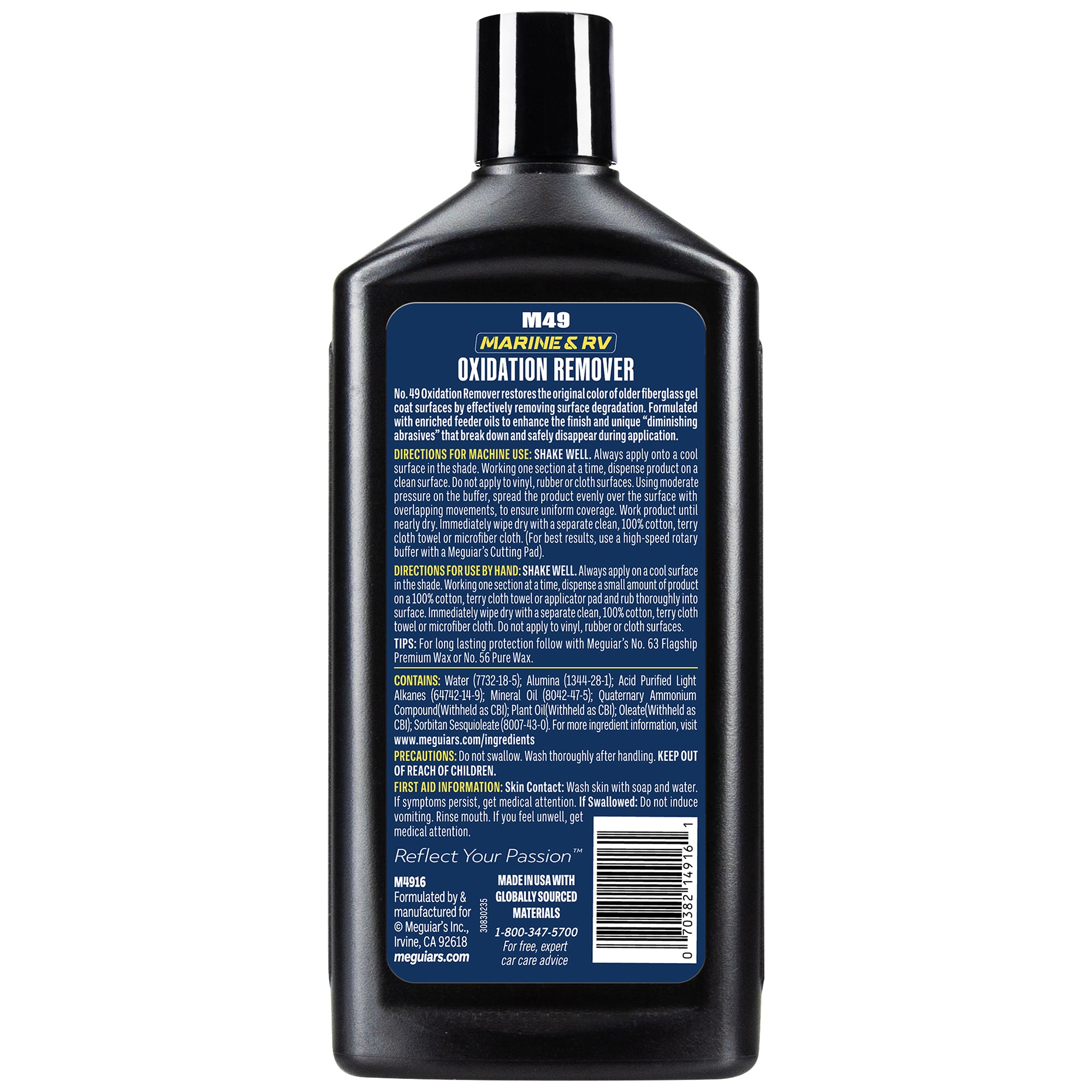 Meguiar's Marine/RV Mirror Glaze HD Oxidation Remover, #49 - 16 oz.