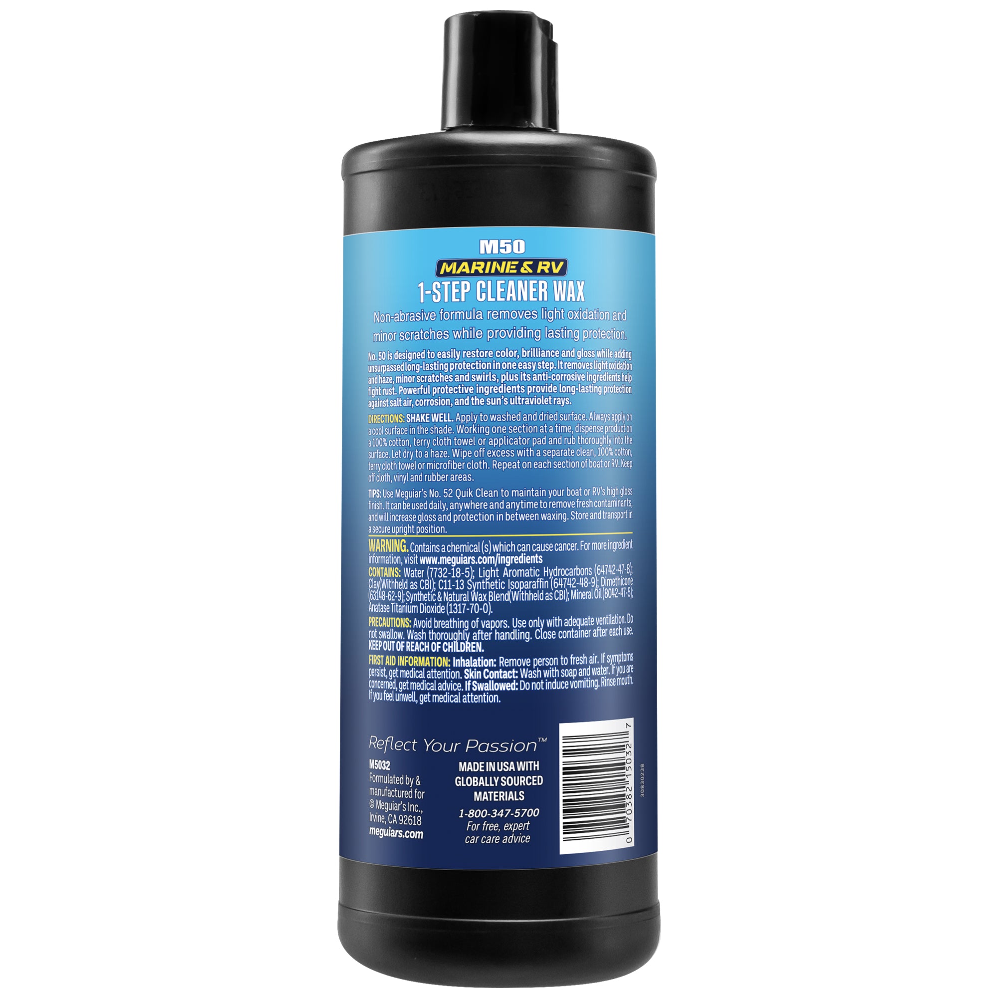 Meguiar's Marine/RV One Step Cleaner Wax, #50 - 32 oz.