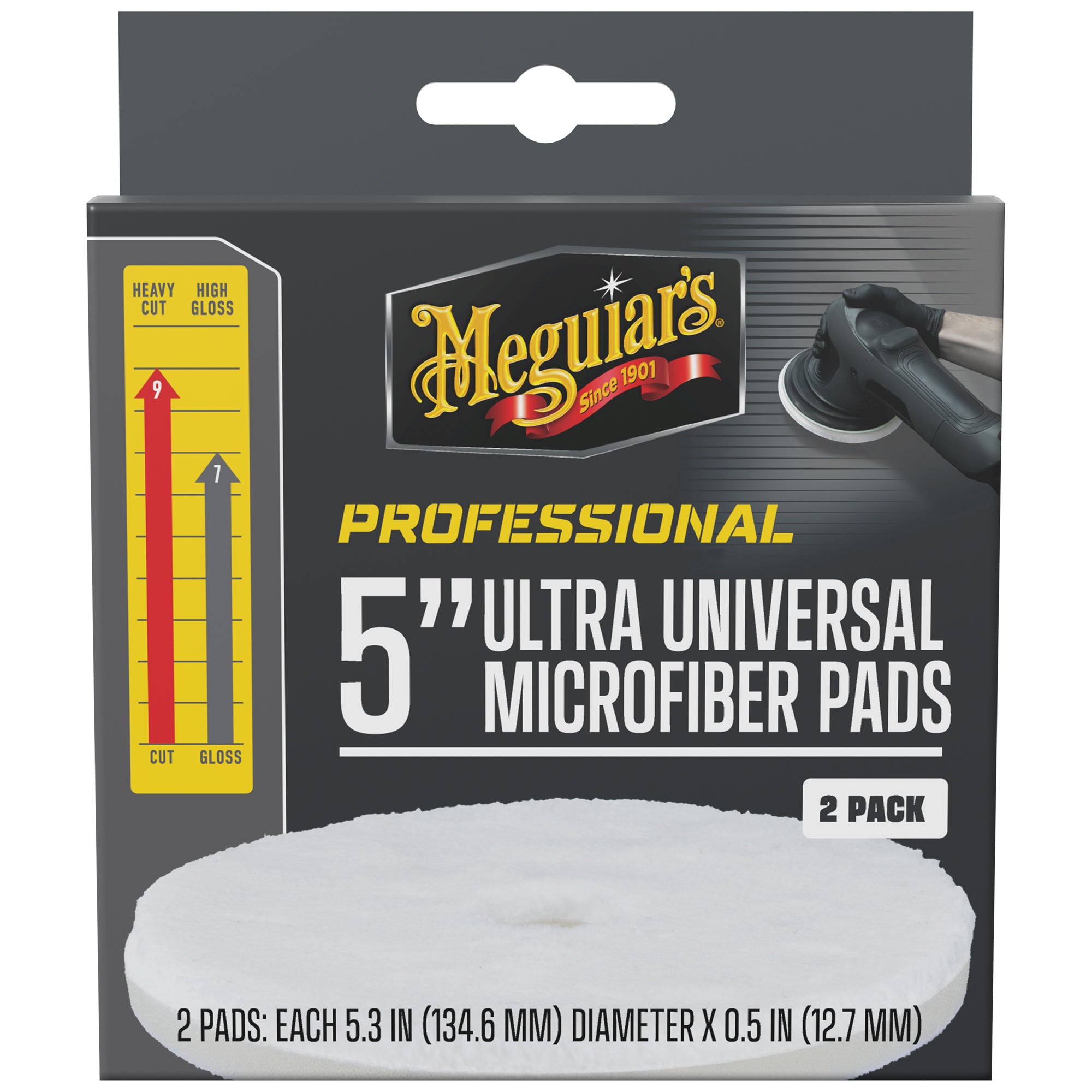 Meguiar's Professional Ultra Universal Microfiber Pads, M5MFP2 - 5" (2 pack)