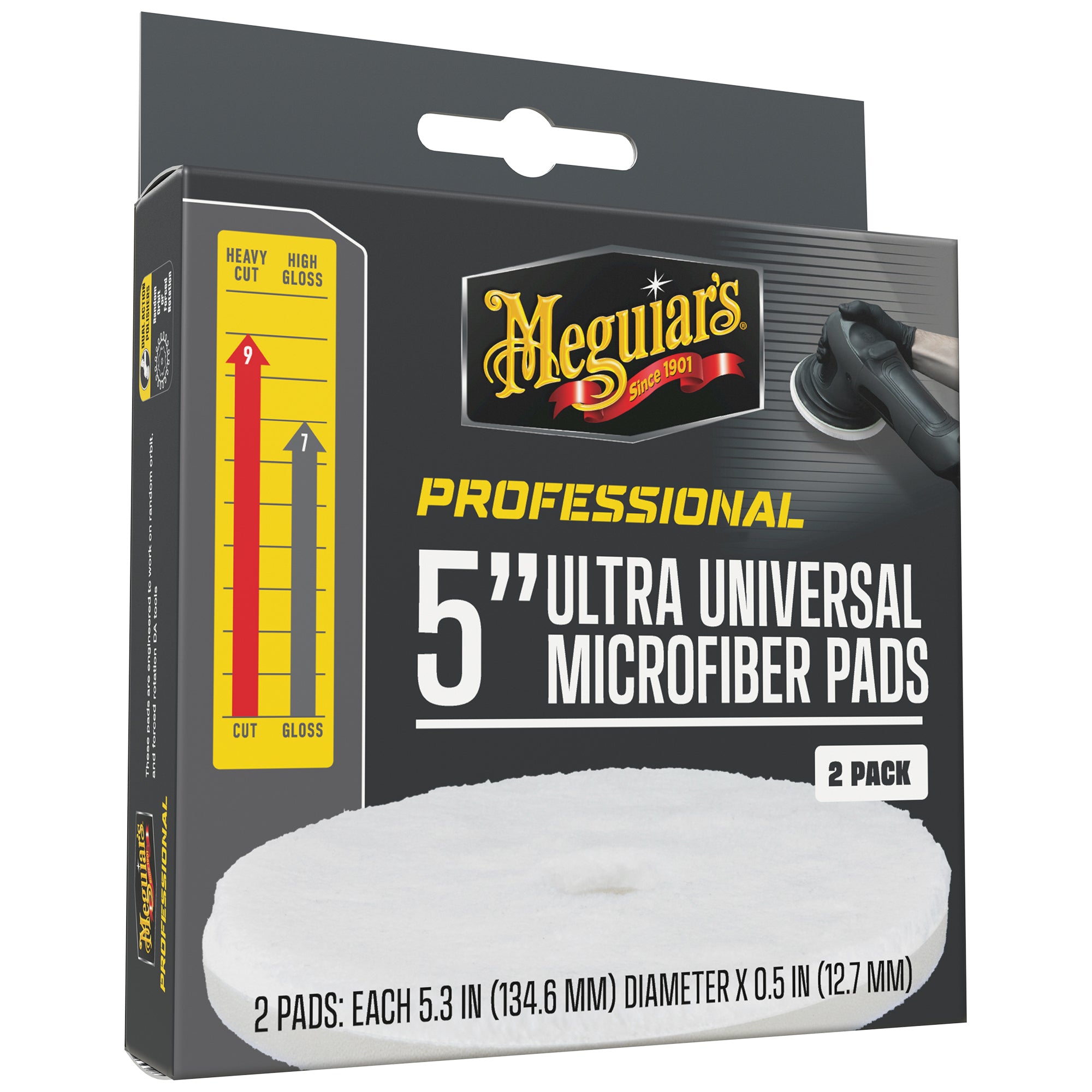 Meguiar's Professional Ultra Universal Microfiber Pads, M5MFP2 - 5" (2 pack)