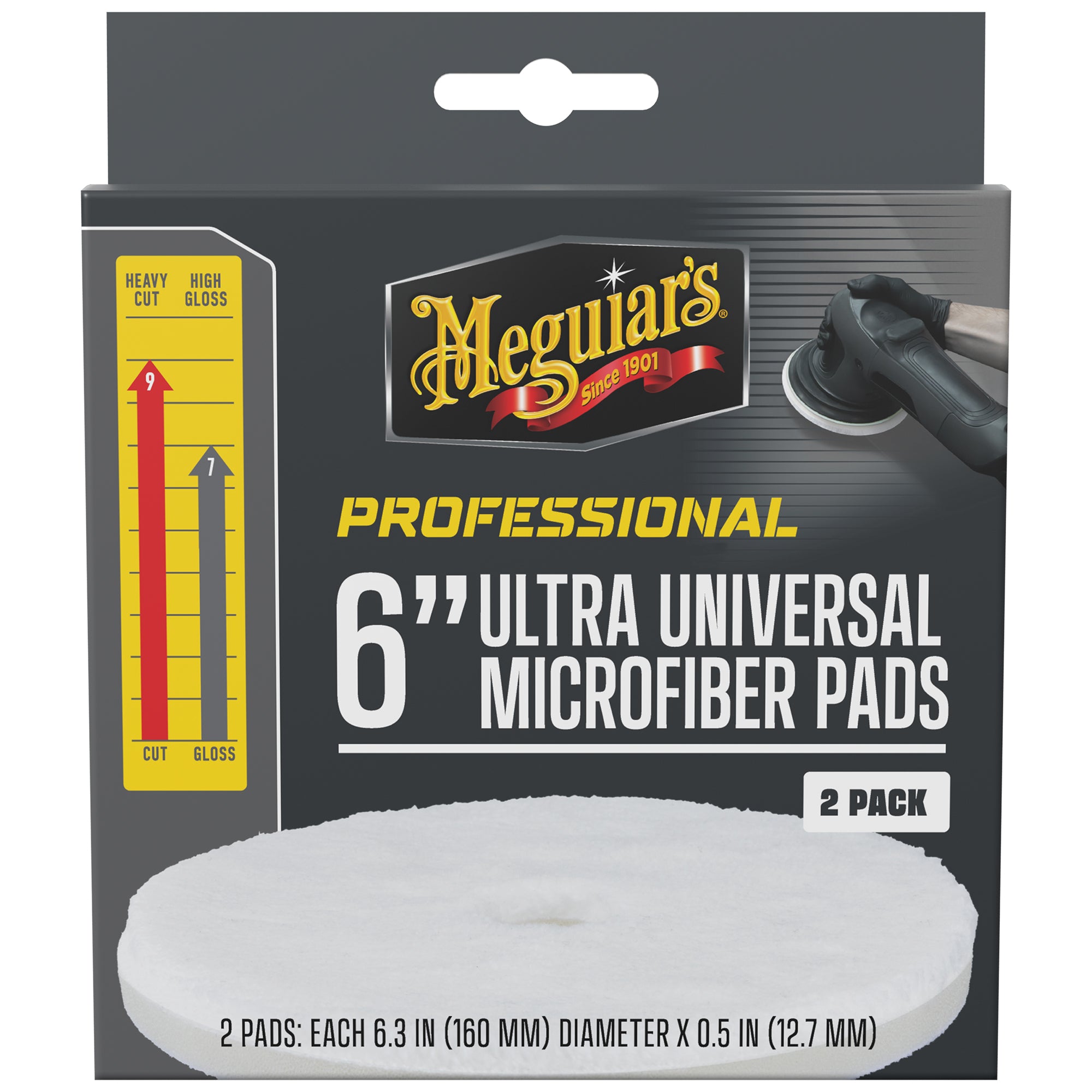 Meguiar's Professional Ultra Universal Microfiber Pads, M6MFP2 - 6" (2 pack)