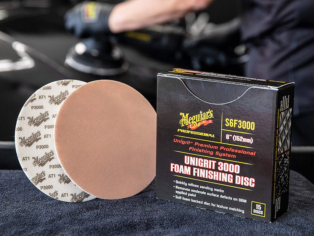 Meguiar's Unigrit Foam Sanding Discs - 6", 3000 grit (box of 15)