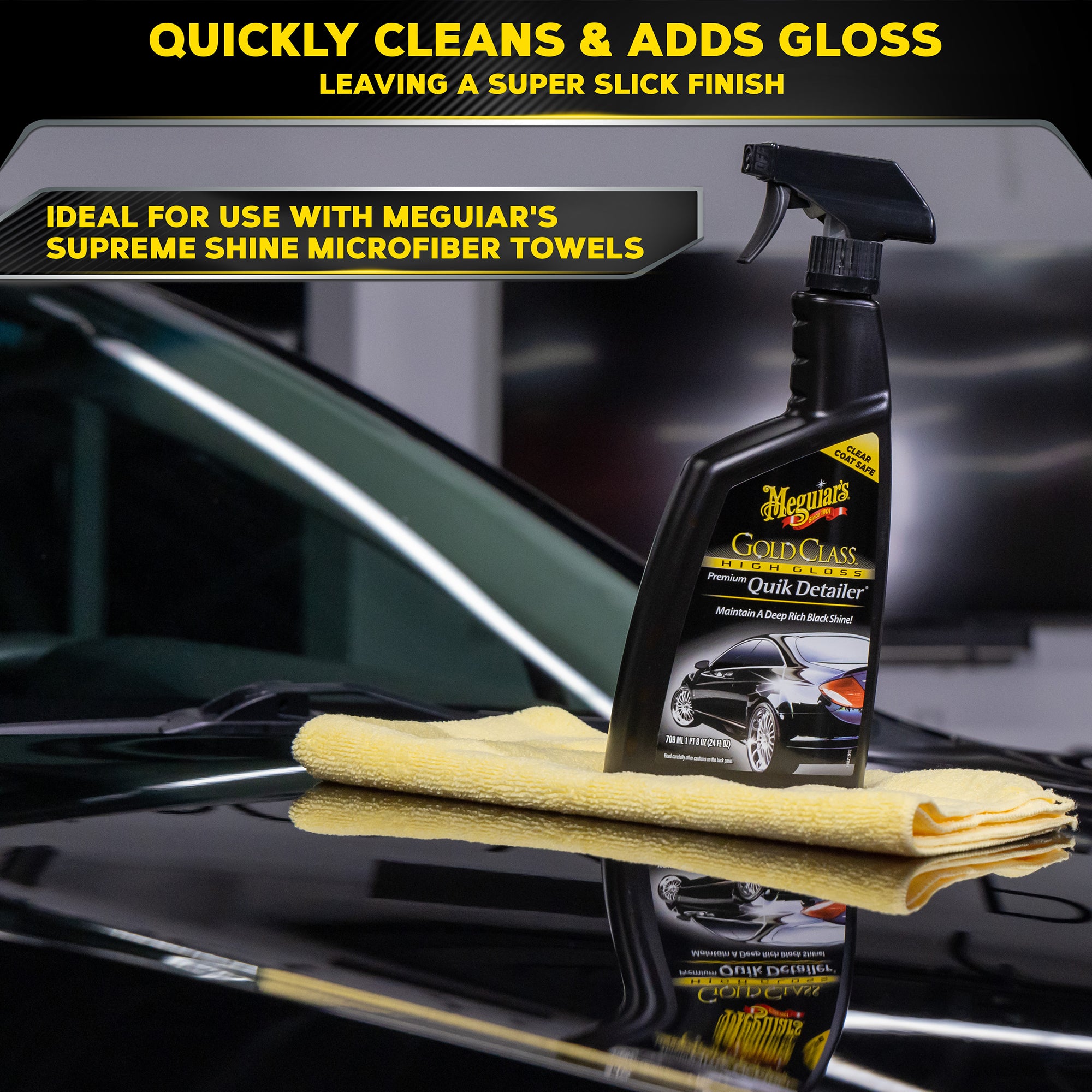 Meguiar's Gold Class High Gloss Premium Quik Detailer – 24 Oz Spray G7624