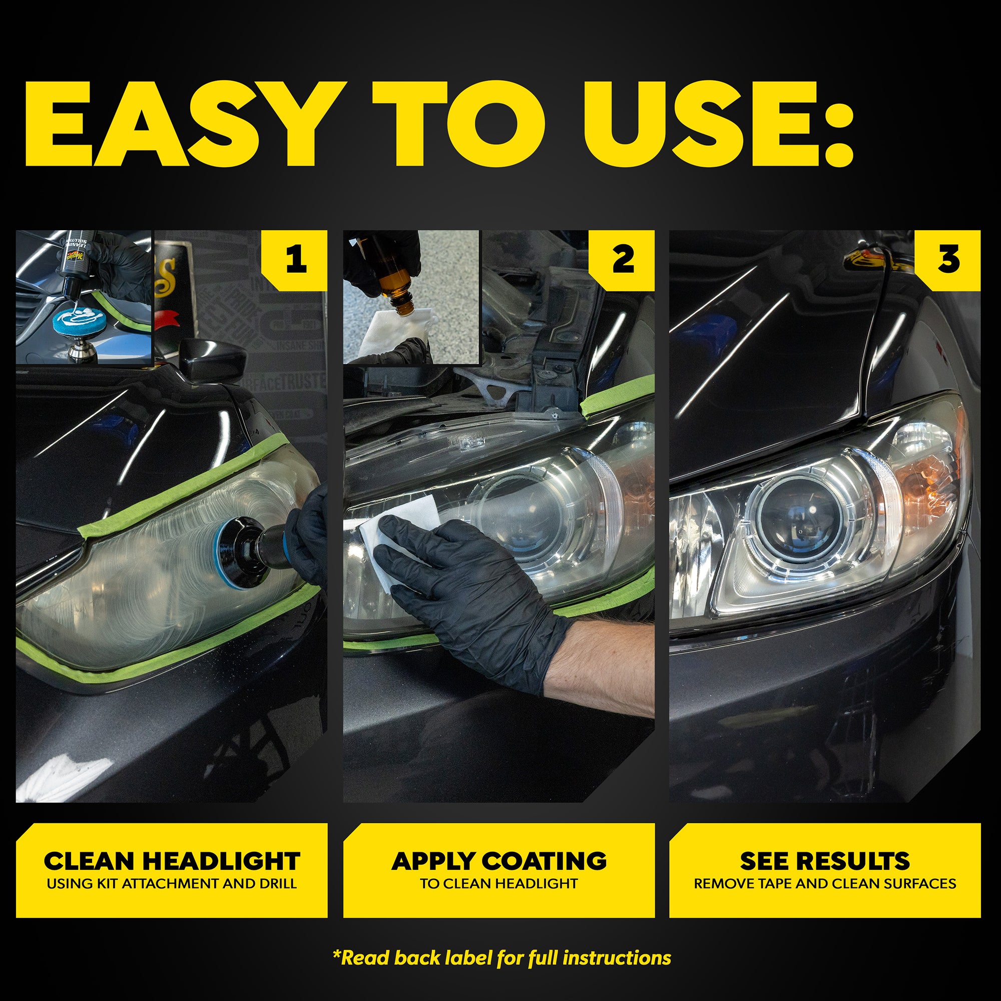 Meguiar's Quik Solutions Heavy Duty Headlight Kit