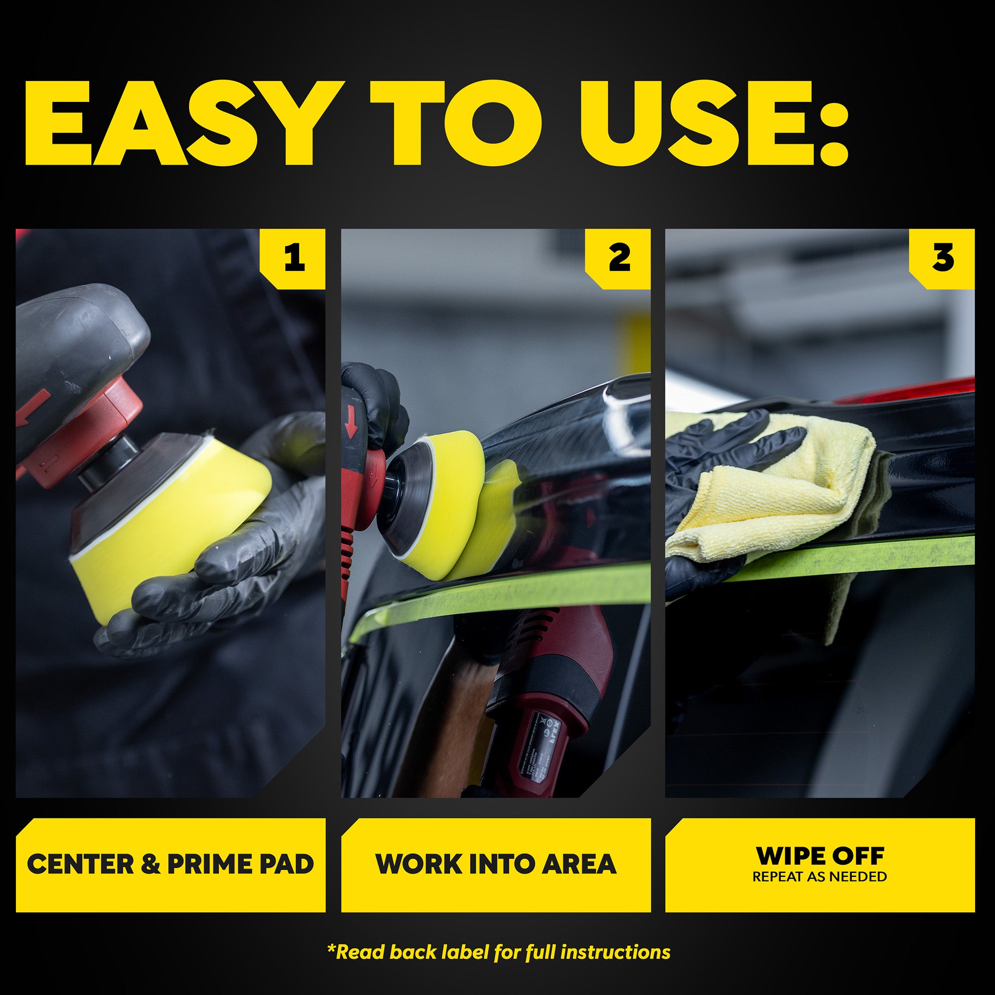 Meguiar's Professional Foam Polishing Pads, M3PFP3 - 3", Yellow (3 pack)