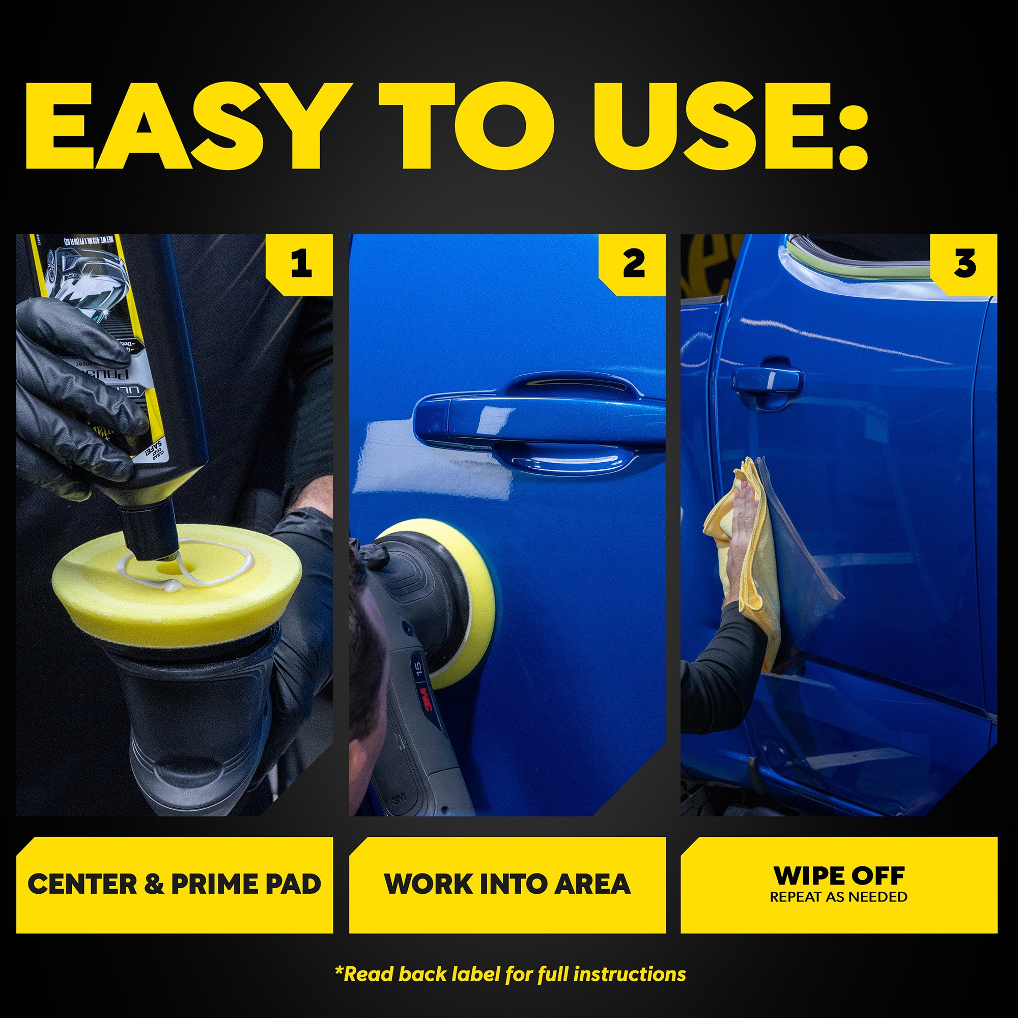 Meguiar's Professional Foam Polishing Pads, M5PFP2 - 5", Yellow (2 pack)