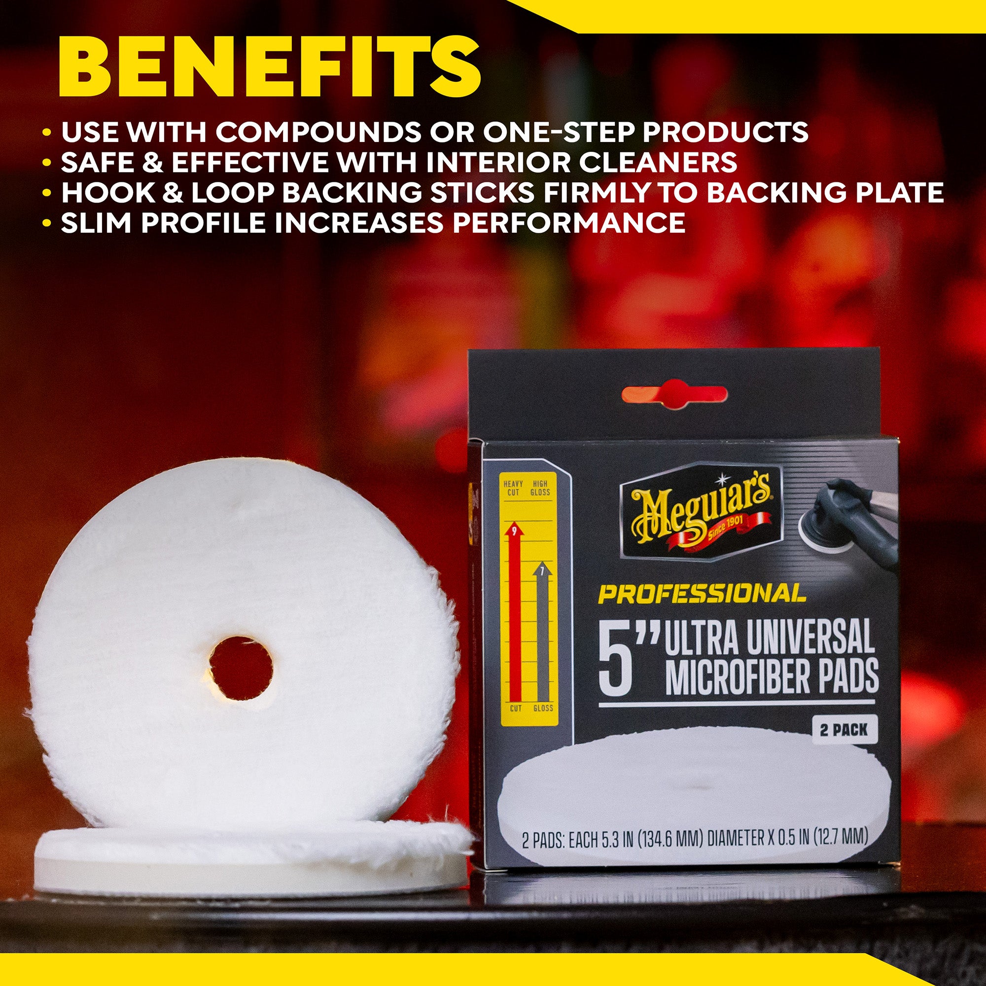 Meguiars meguiars ハンドパッド マグアイアーズ マグワイアーズ Meguiar's Professional Ultra Universal Microfiber Pads, M5MFP2 - 5