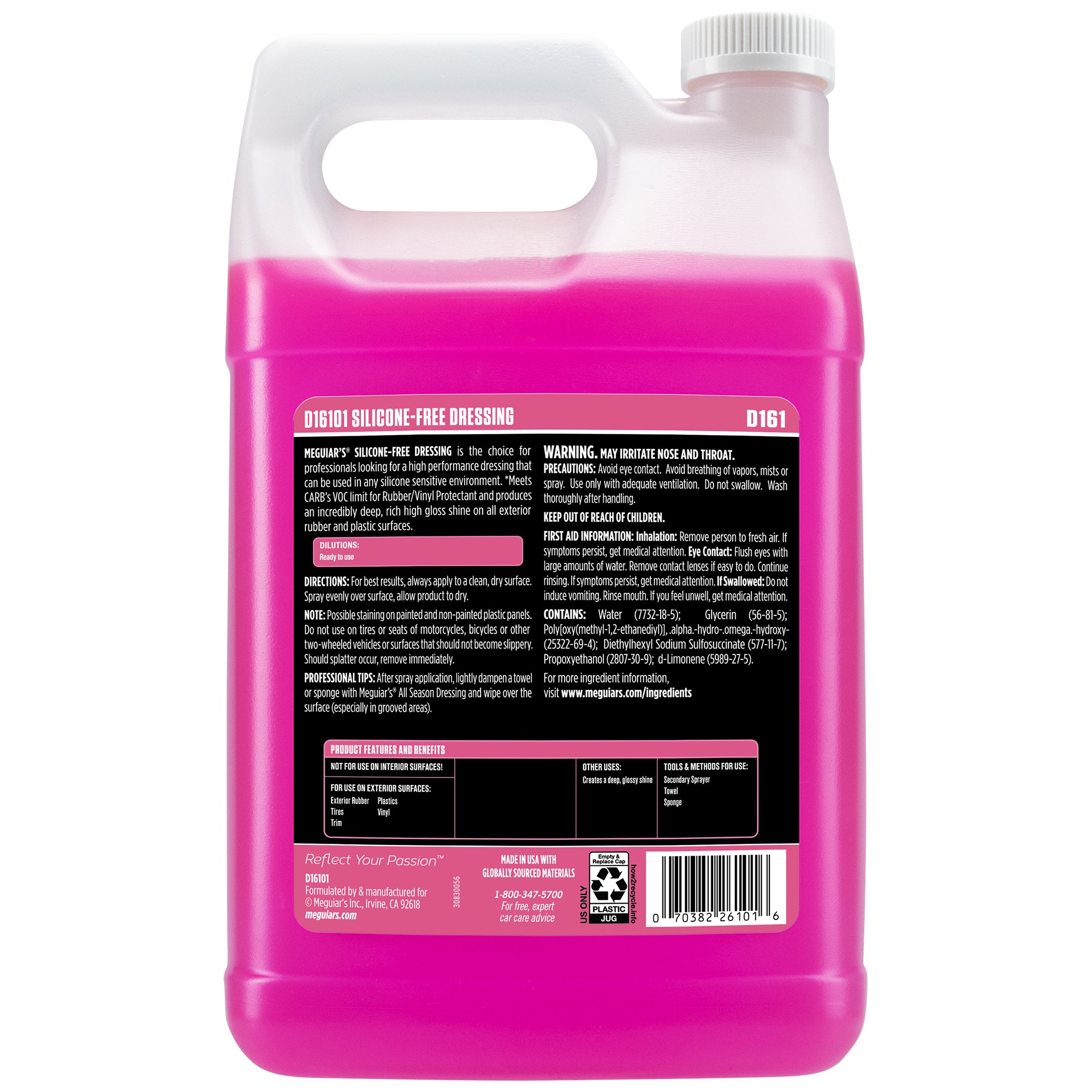 Meguiar's Silicone Free Dressing, D161 - 1 gal.
