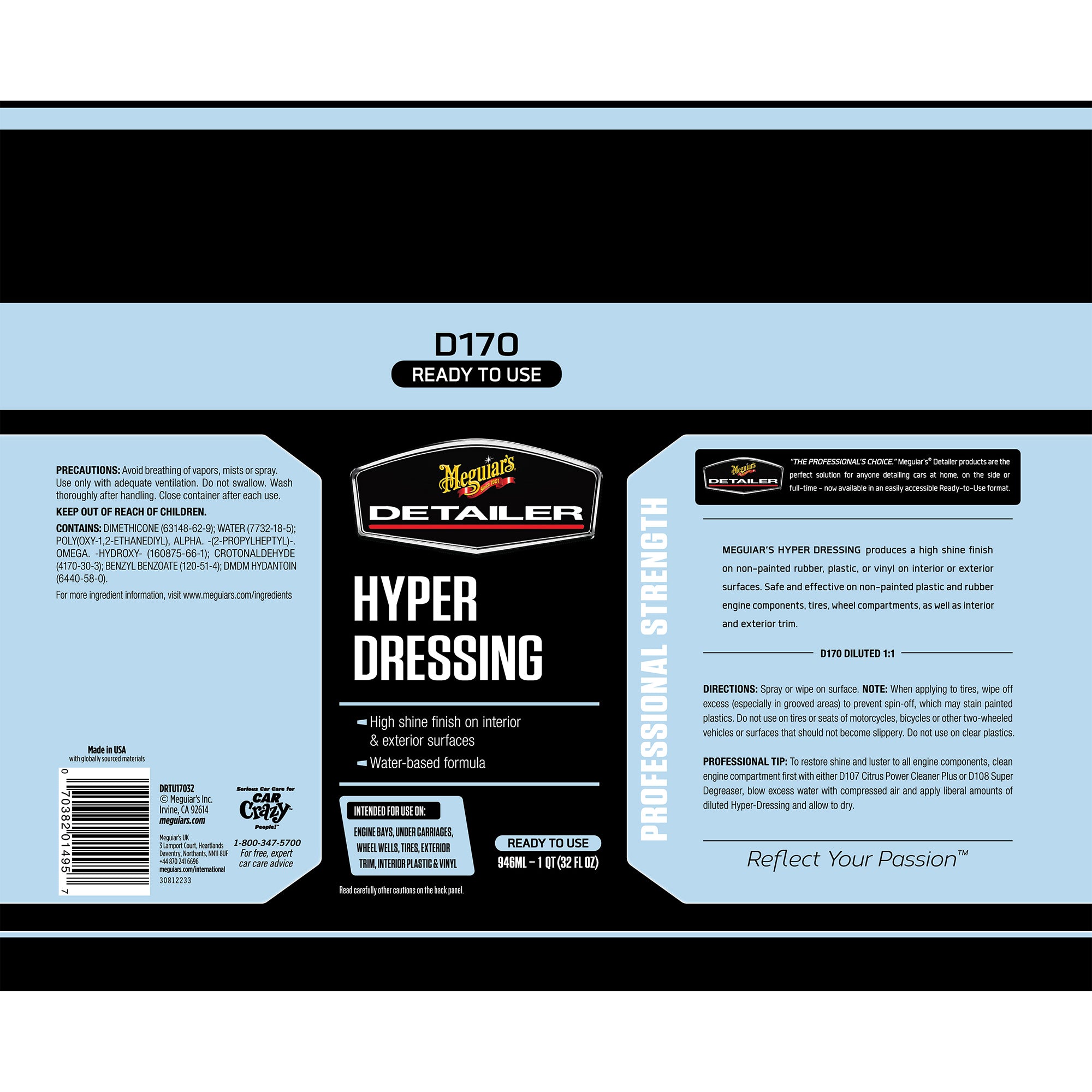 Meguiar's Hyper Dressing, D170 - 32 oz.