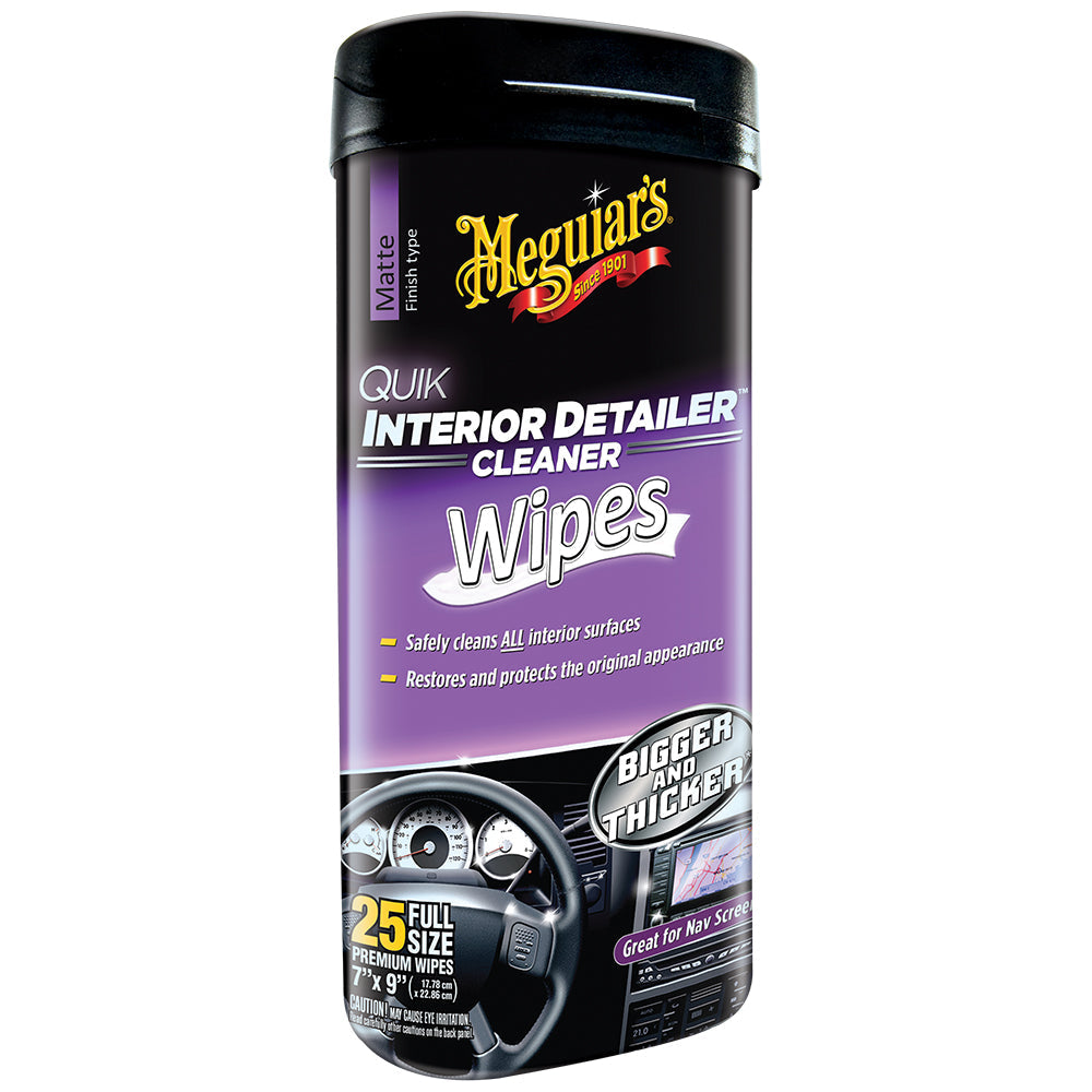 Meguiar's Quik Interior Detailer Wipes - 25 Wipes