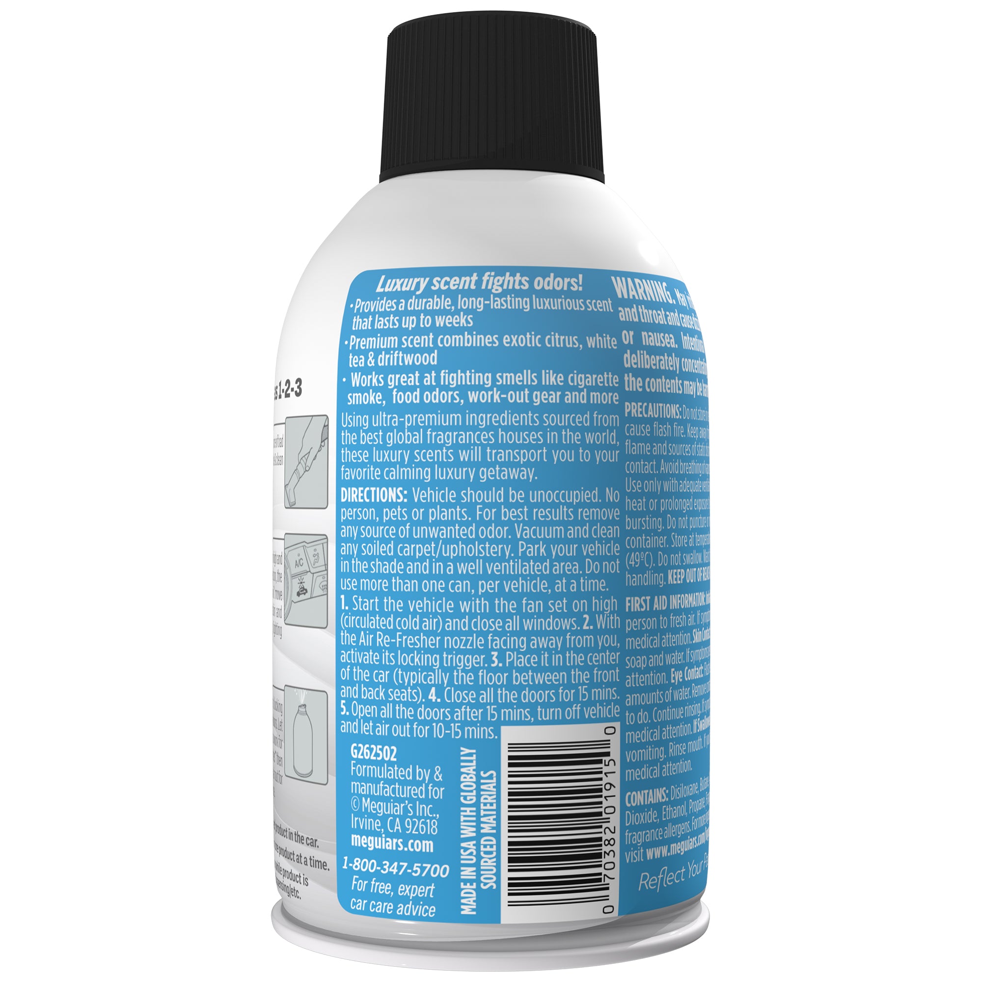 Meguiar's Whole Car Air Refresher Odor Eliminator - Island Volcano Sce