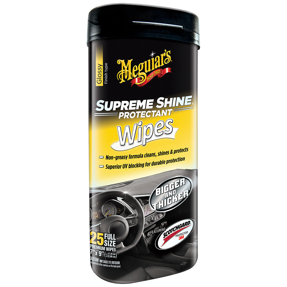 Meguiar's Supreme Shine Protectant Wipes - 25 Wipes