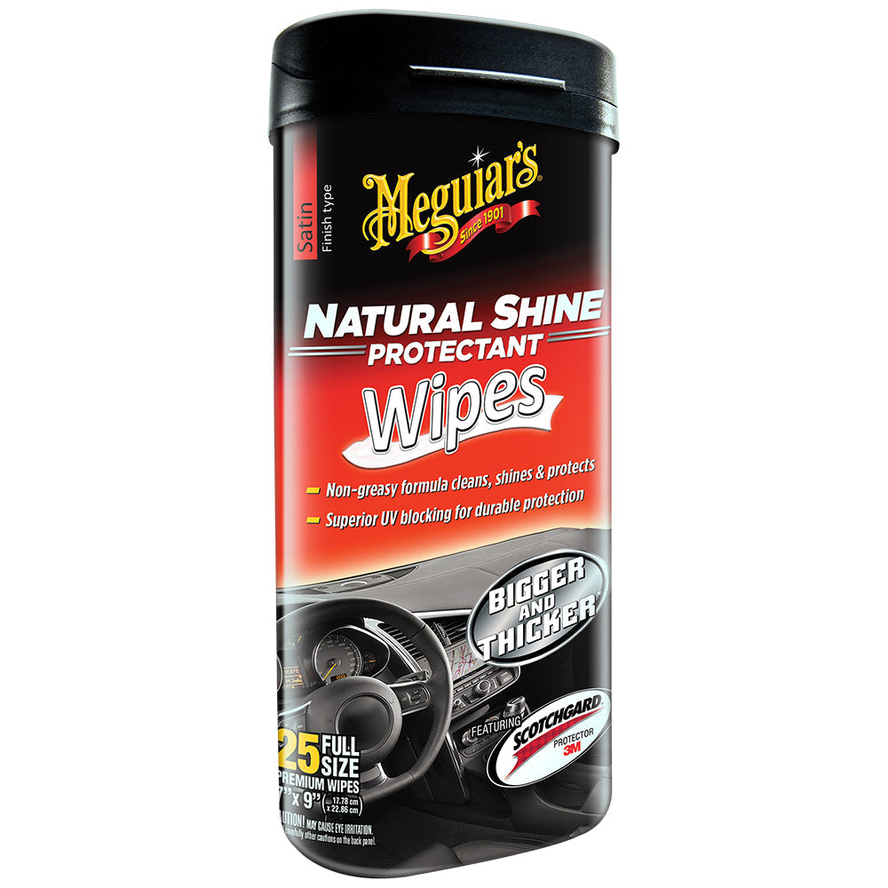 Meguiar's Natural Shine Protectant Wipes - 25 Wipes