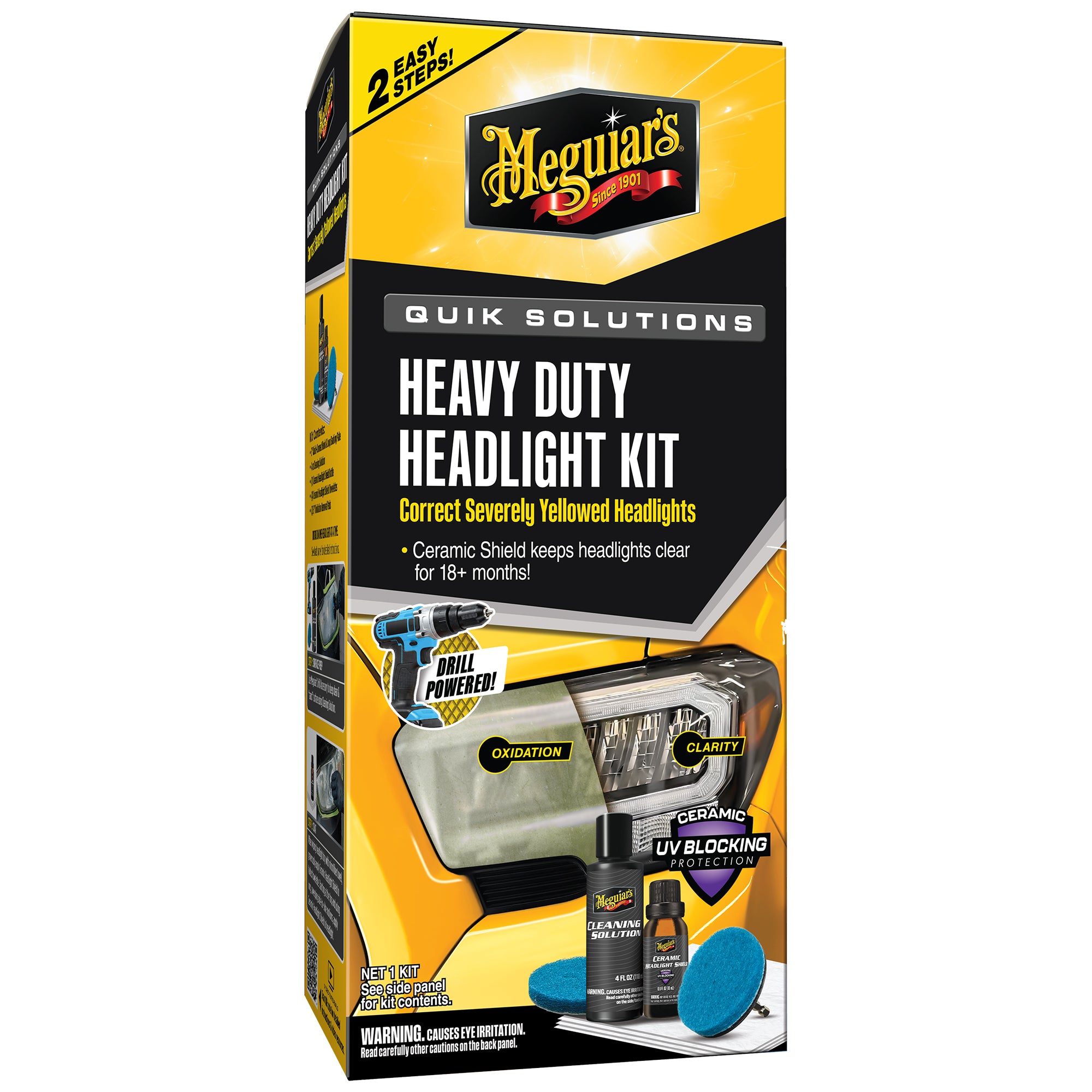 Meguiar's Quik Solutions Heavy Duty Headlight Kit - G55265